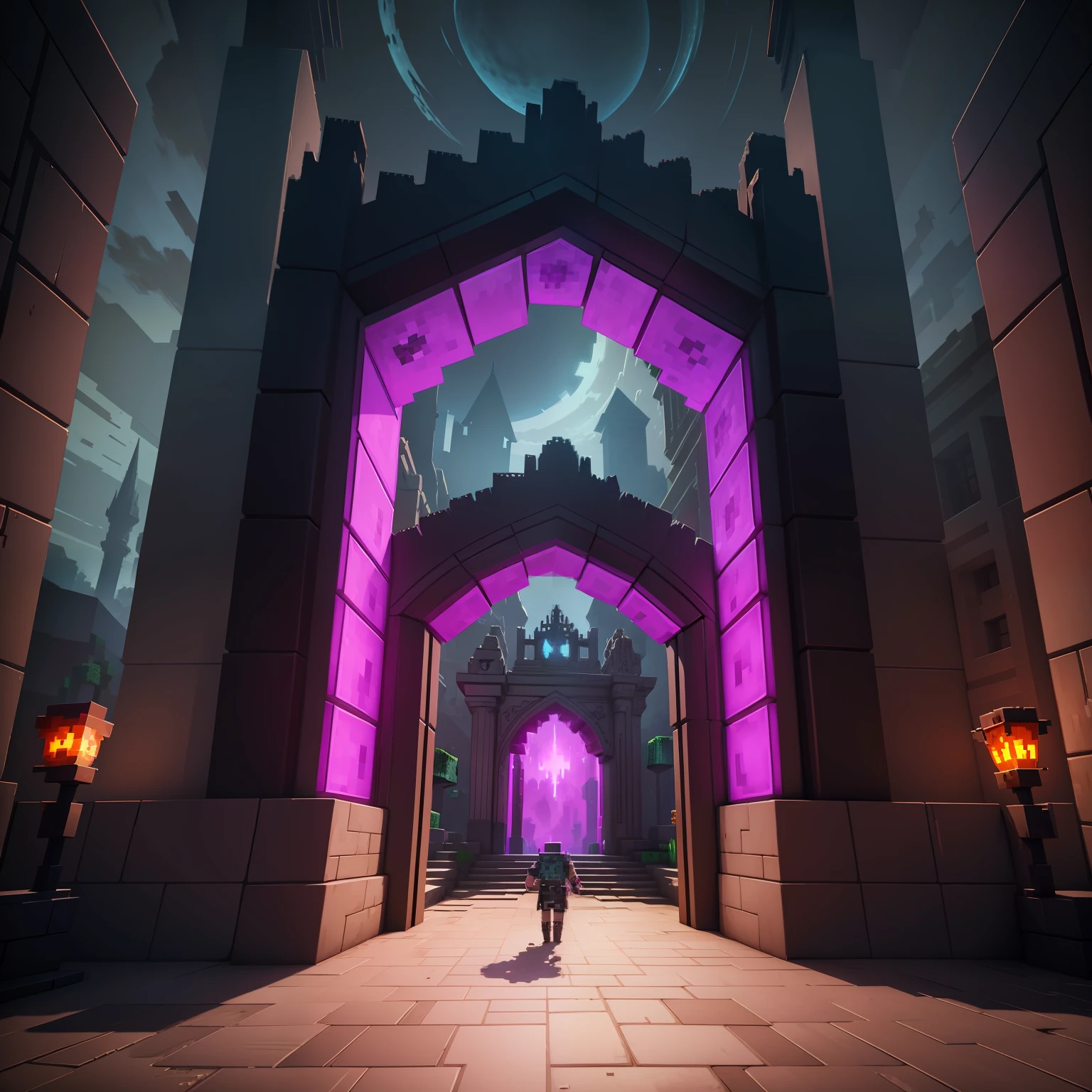 Minecraft gothic nether portal