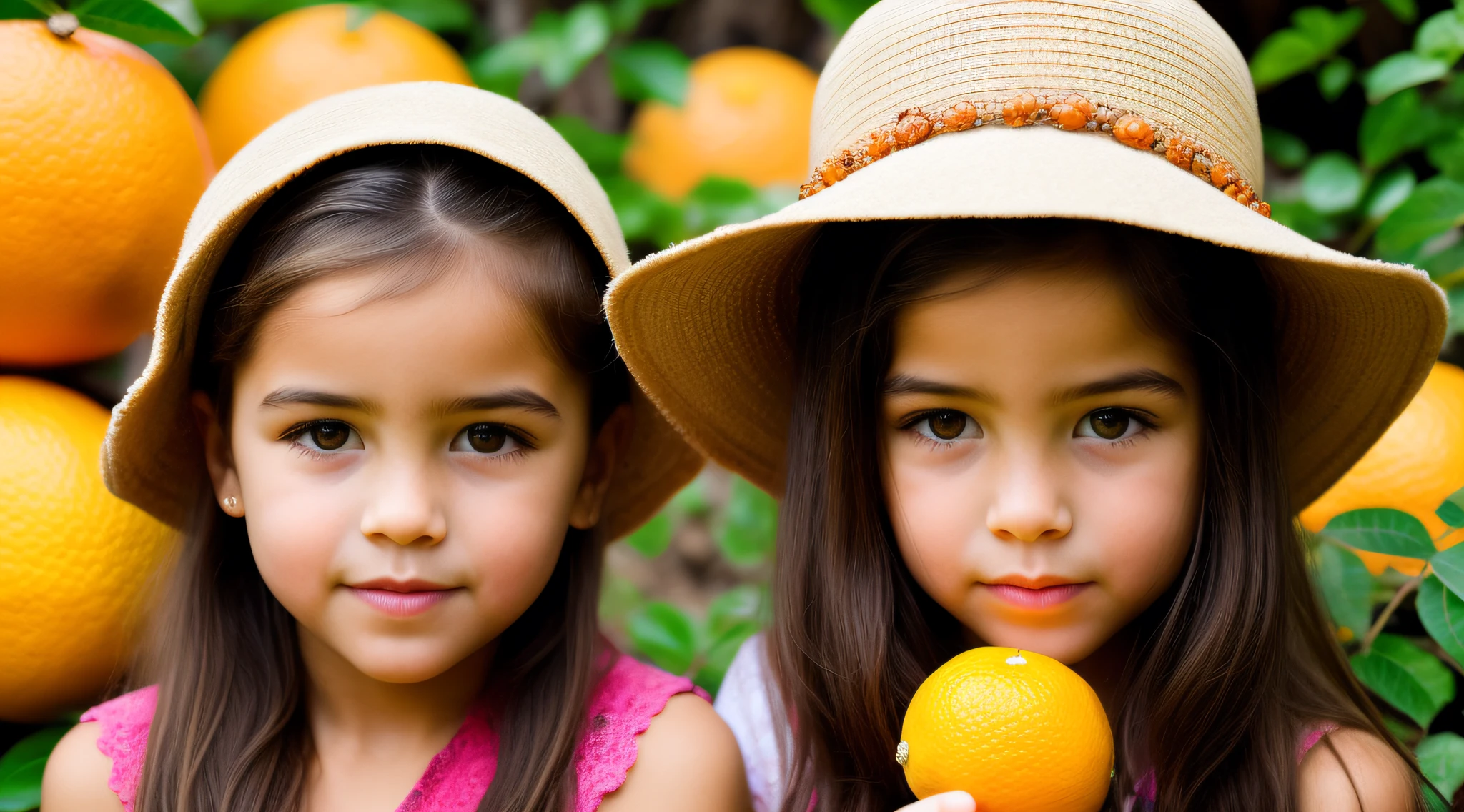 estilo russo, Girl children, retrato , BLONDIES long hair with hat, estilo fazendeira, com rolos de feno e trigo , Celeiros, Laranjas. ORANGES.