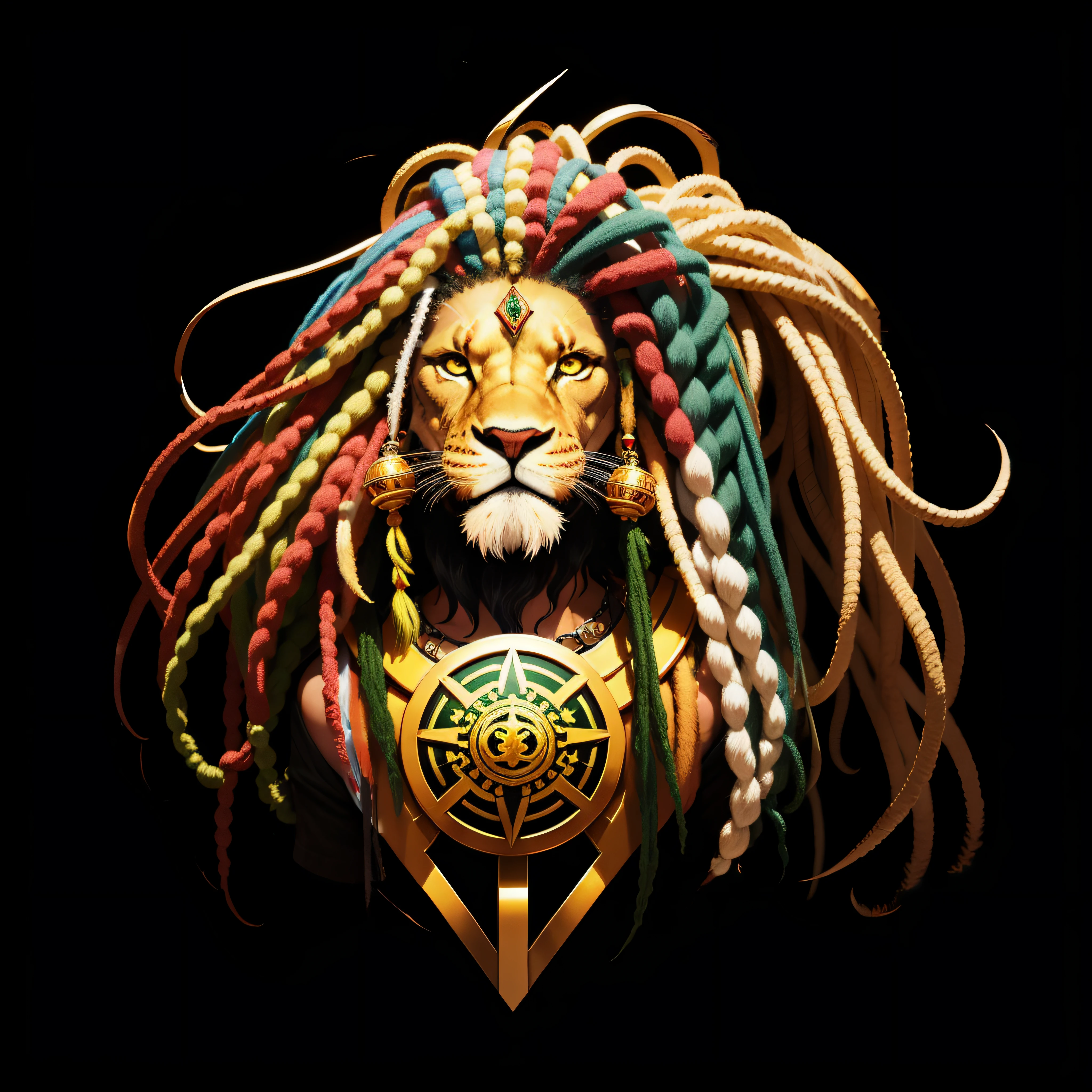 Cabelo dreadlock nas mesmas cores e estilo da imagem