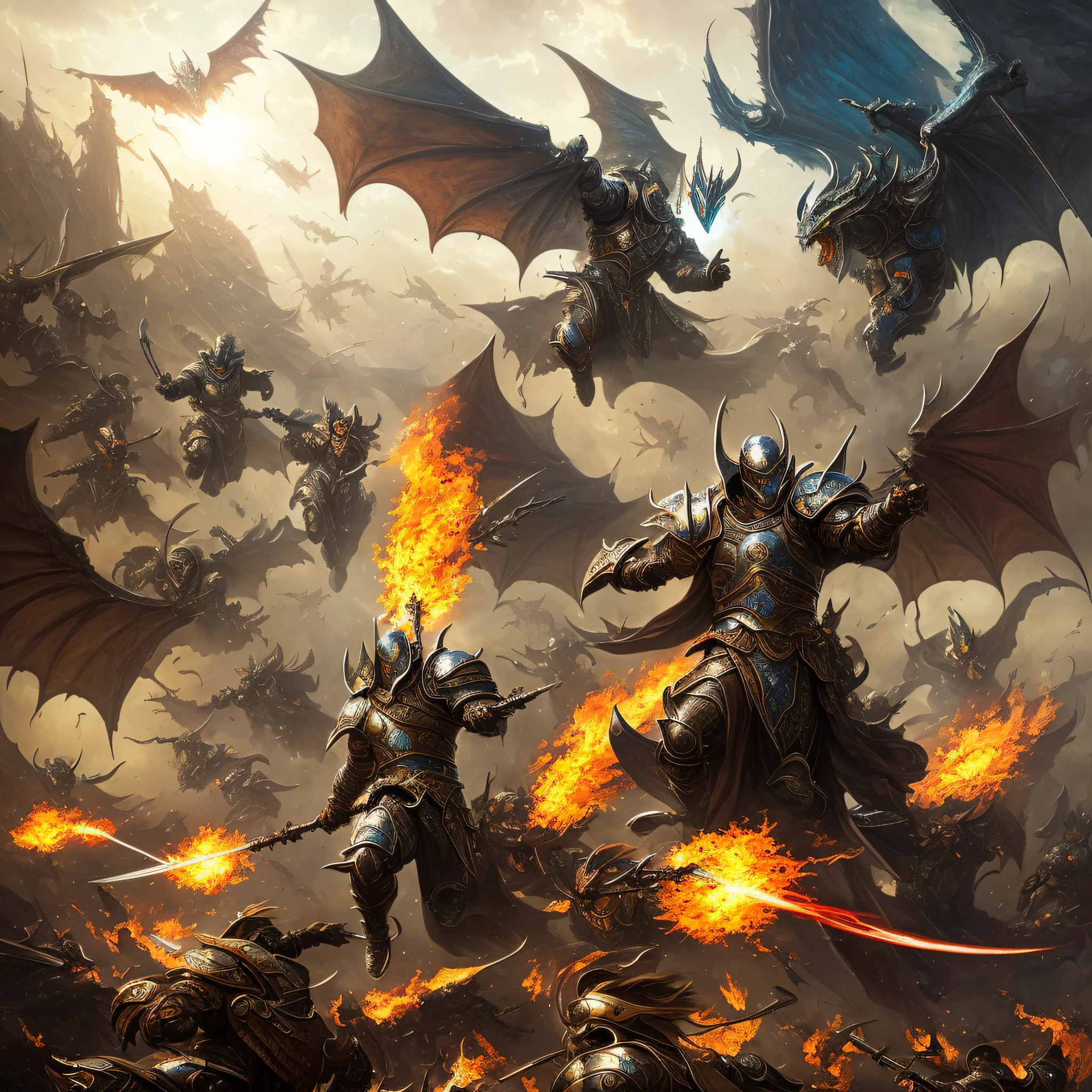 (((Boris Vallejo, Luis Rollo Style)))celestial beautiful and natural women angels with, beautiful fethers winds and gorgeous amazing bodies))clash in the skies against massive, menacing cyborg dragons. ((their wings shimmering in the sunlight as they wield flaming swords)). the dragons, on the other hand, are outfitted with massive mechanical claws and glowing laser eyes. the futuristic battle rages on with intense energy and epic explosions as both sides fight for supremacy. the overall aesthetic is reminiscent of an anime-style epic with larger-than-life characters and an otherworldly feel.,full shot body photo of the most beautiful artwork in the world, medieval armor, professional majestic oil painting by Ed Blinkey, Atey Ghailan, Studio Ghibli, by Jeremy Mann, Greg Manchess, Antonio Moro, trending on ArtStation, trending on CGSociety, Intricate, High Detail, Sharp focus, dramatic, photorealistic painting art by midjourney and greg rutkowski Nikon Z 14mm ultra-wide angle lens, award-winning glamour photograph, ((best quality)), ((masterpiece)), ((realistic)), geometric forms, subsurface scattering, radiant light rays, high-res, detailed facial features, high detail, sharp focus, smooth, aesthetic, extremely detailed, angle ,glowing ,UHD, vivid colors ,Arthur Rackham, Dr. Seuss , Norman Rockwell, magic ,digital illustration