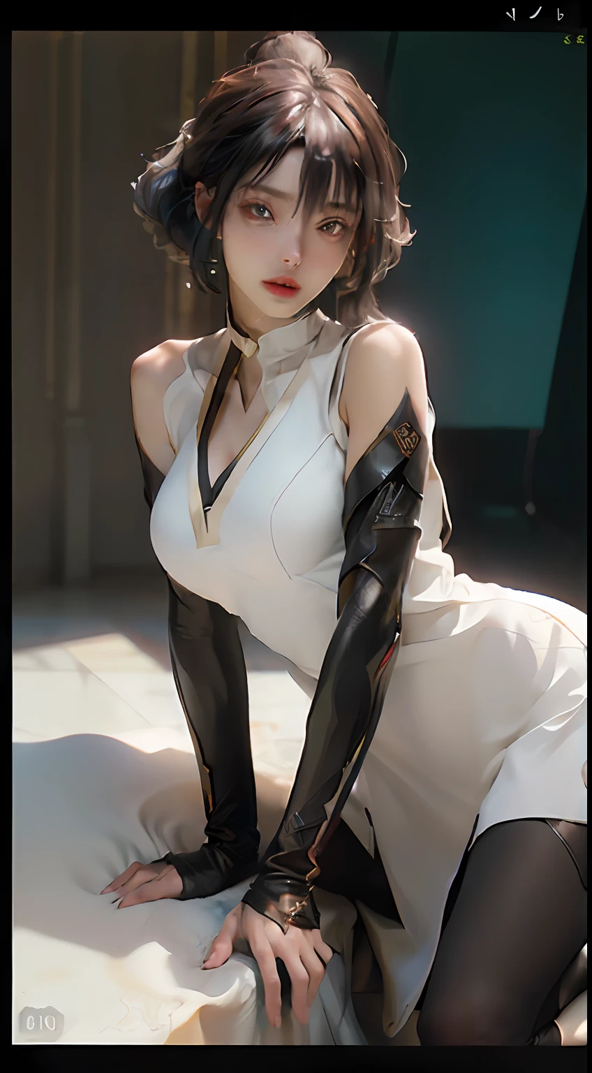 ((top-quality)), ((masterpiece)), (detaileds:1.4), 3D, Beautiful Cyberpunk Woman Image,HDR(HighDynamicRange),Ray traching,NVIDIA RTX,Hyper-Resolution,Unreal 5,sub-surface Scattering,PBR Texturing,Postprocess,Anisotropy Filtering,depth of fields,Maximum clarity and sharpness,multi-layer texture,Albedo and specular maps,Surface Shading,Accurate simulation of light-material interactions,perfectly proportions,Octane Rendering,Two-tone lighting,Wide aperture,Low ISO、White Balance、thirds rule、8K RAW、Open mouth、Semen dripping from