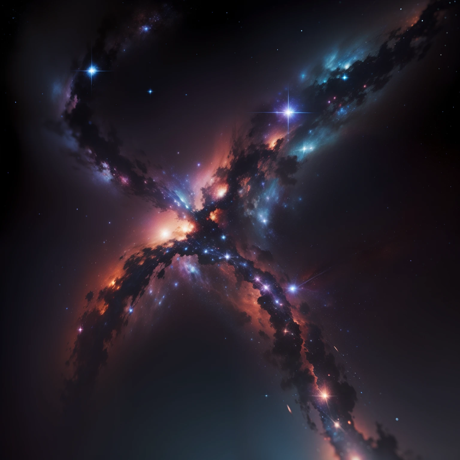 Make an art of the galaxy with many stars, hdr,4k, epico