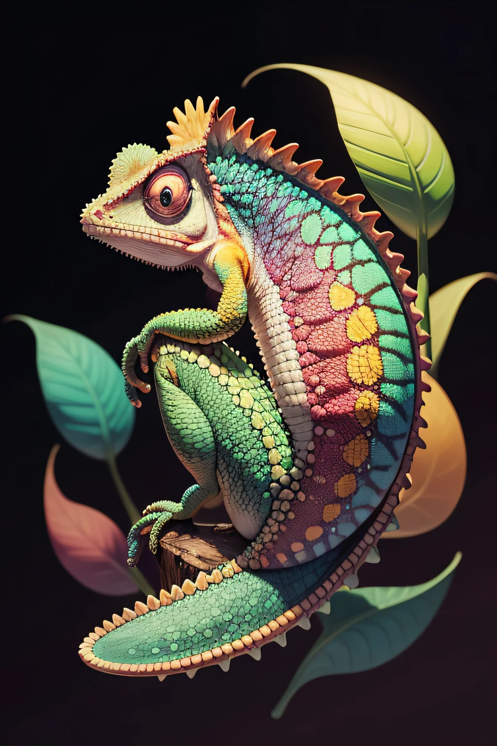 colorful chameleon