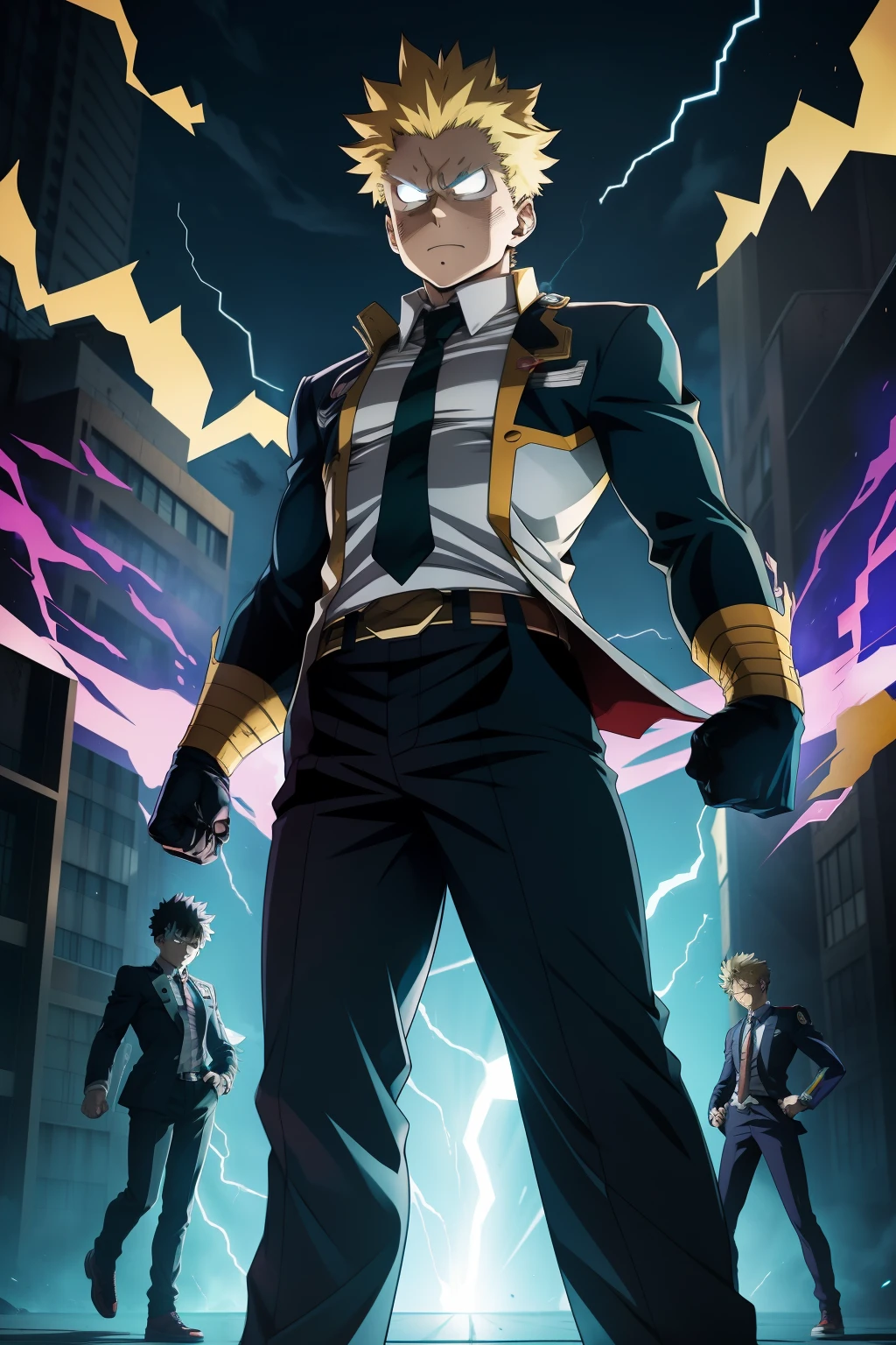 All Might (My Hero Academia) fusion Mob (Mob Psycho 100): A hero with a mixture of physical strength and psychic power.