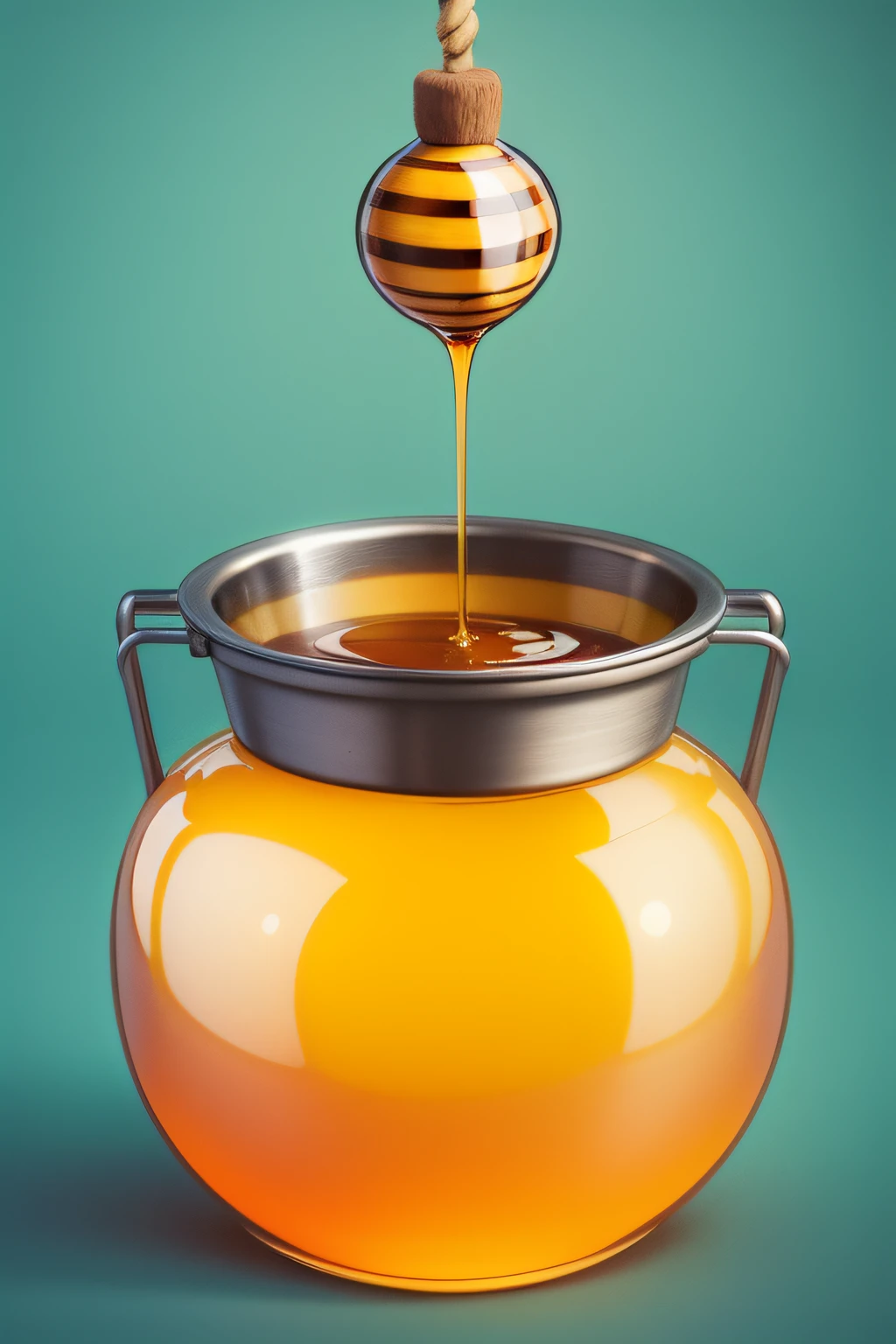 pot of honey simple and cartoon