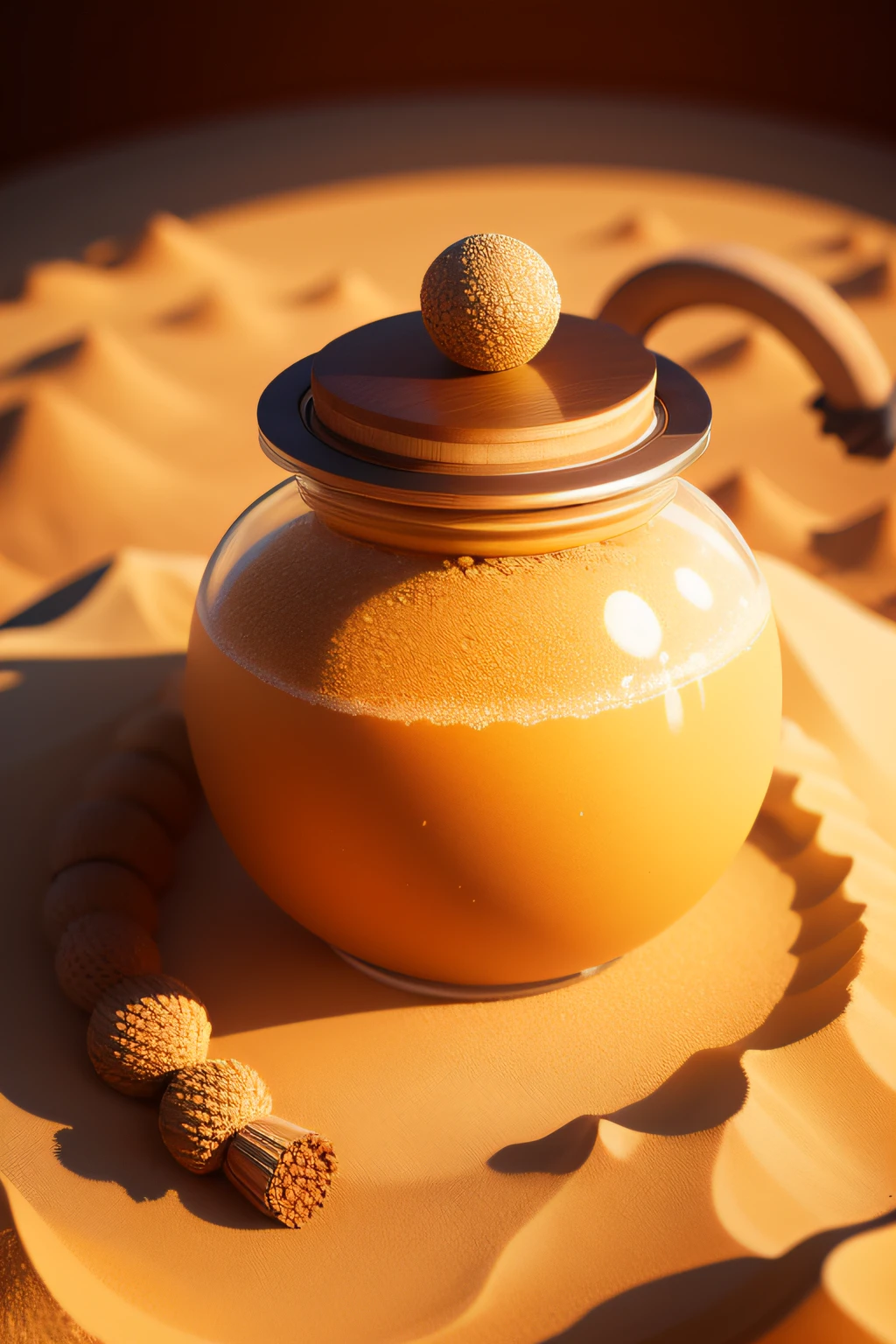 sand honey pot simple and cartoon