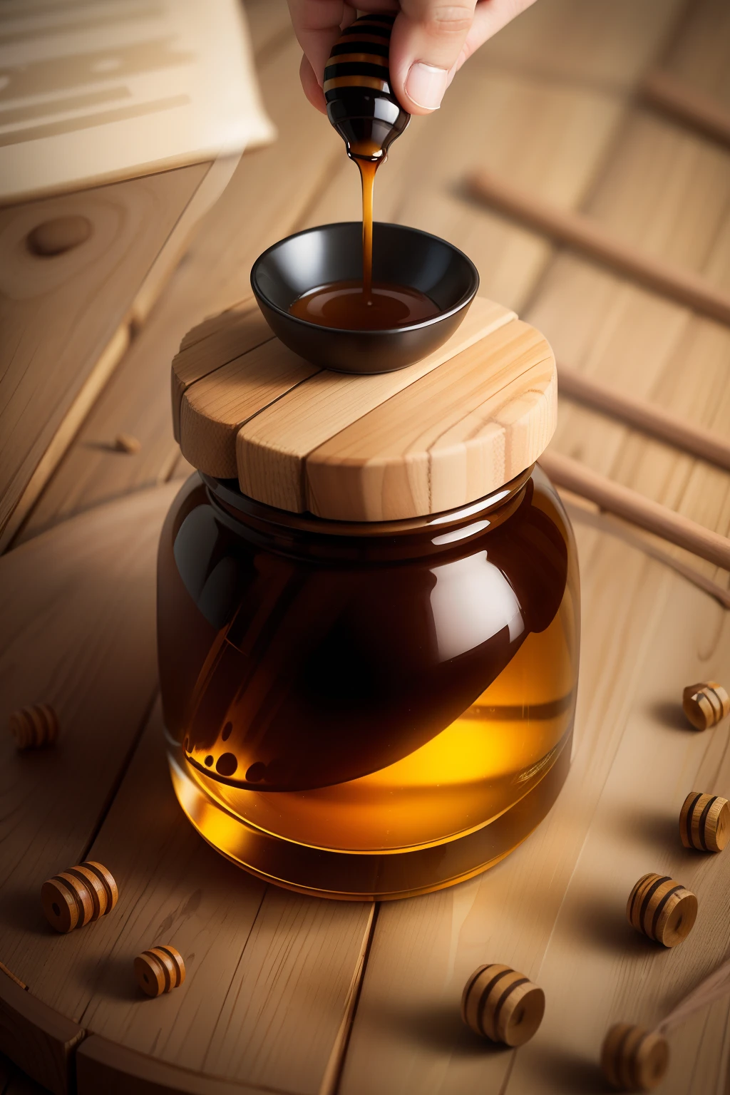 oil shale honey pot cartoon and simple