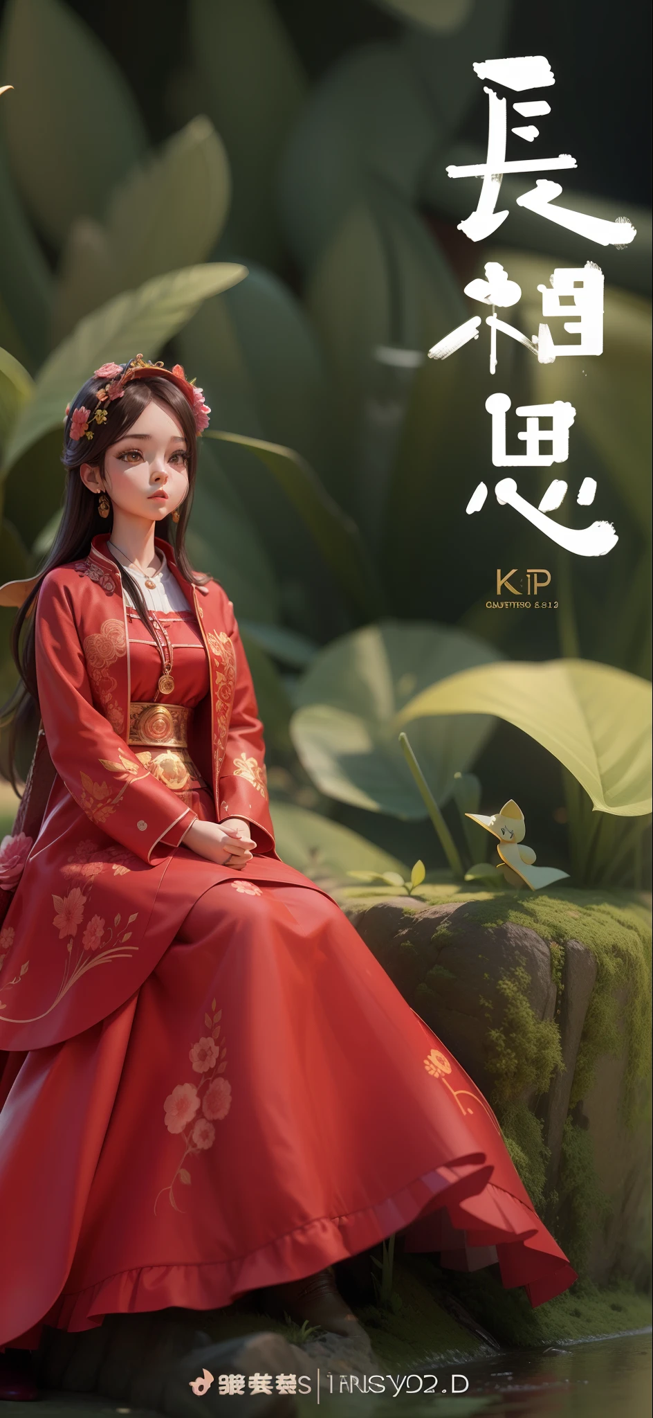Masterpiece, best quality, super detail, (full body: 1.2), 1girl, chibi, 3d rendering, Q printmaking style, 8 k cartoon illustration, official artwork