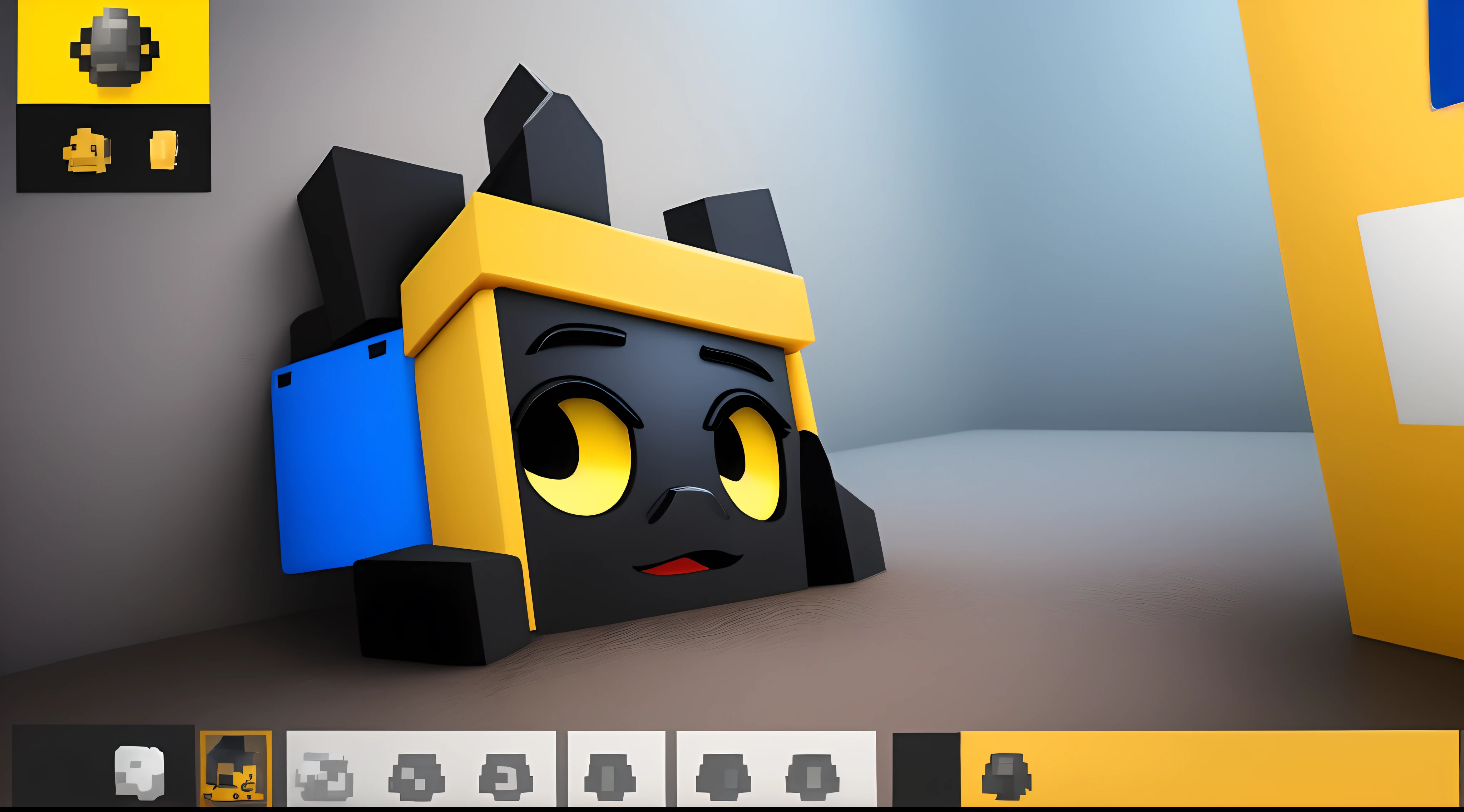 Leo X Roblox, color yellow + blue, textraw color black