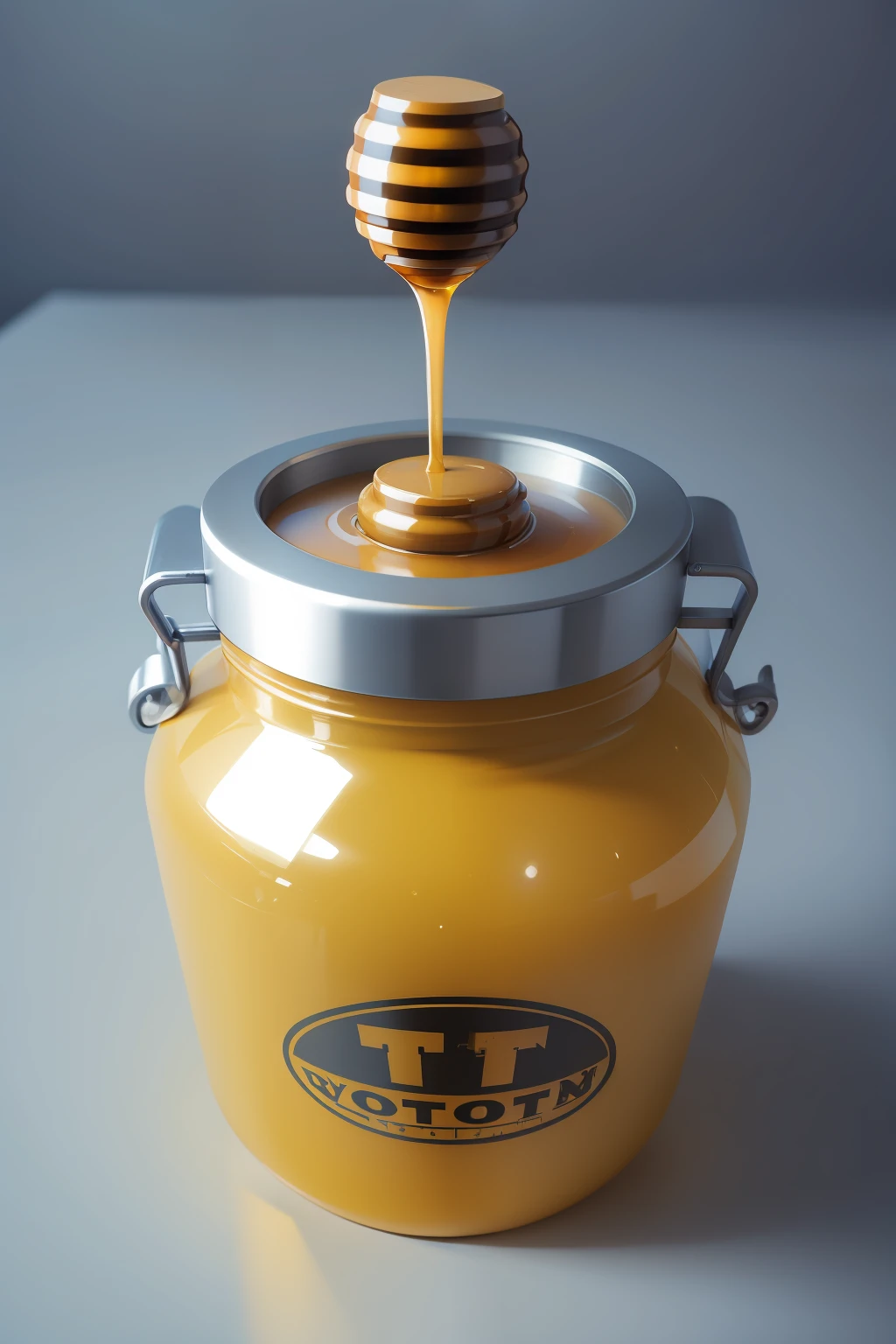 Titanium honey pot cartoon and simple