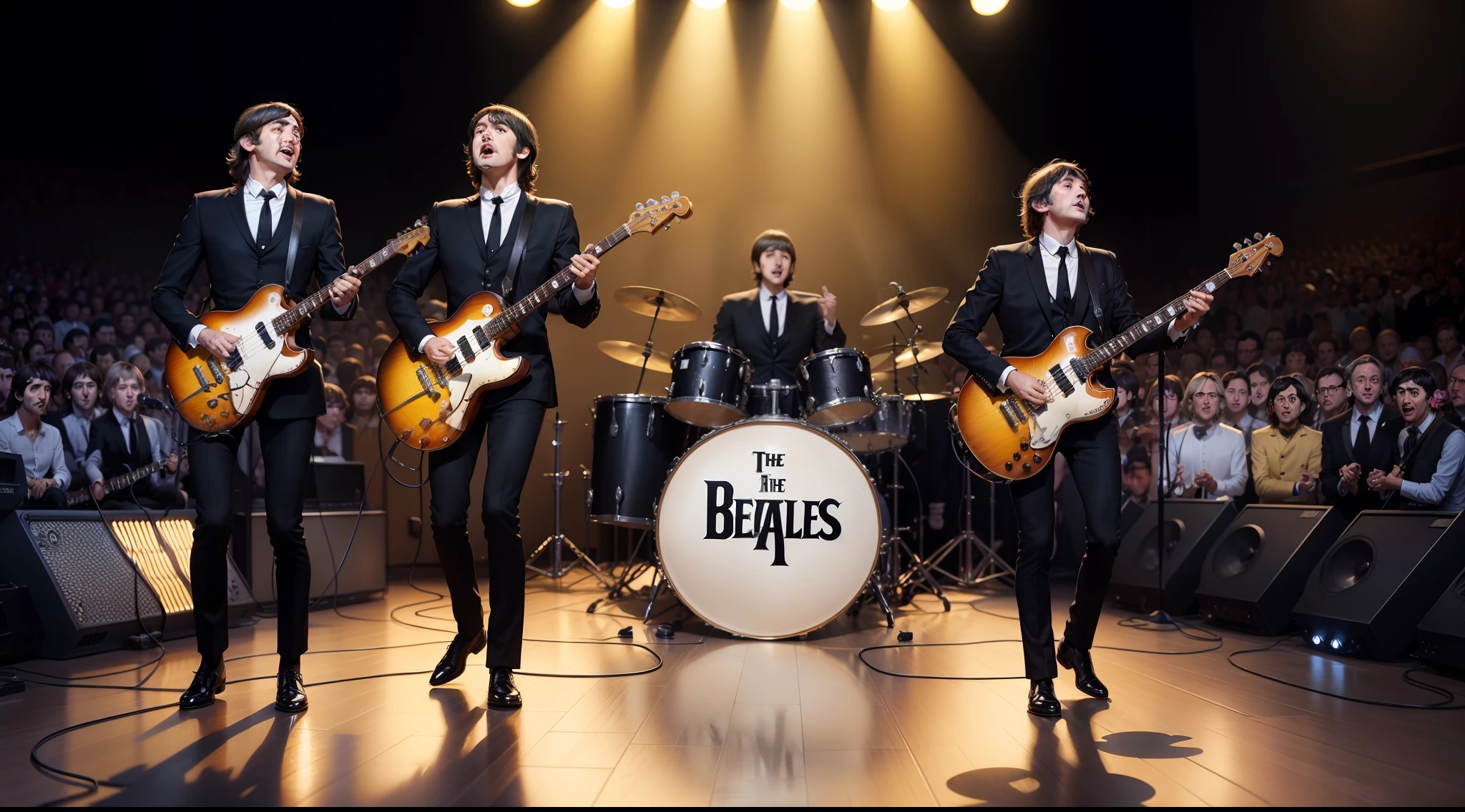 the beatles em um palco