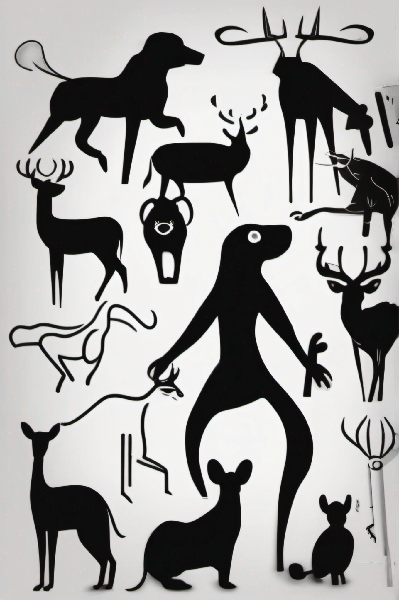 Stick figure of animal animation