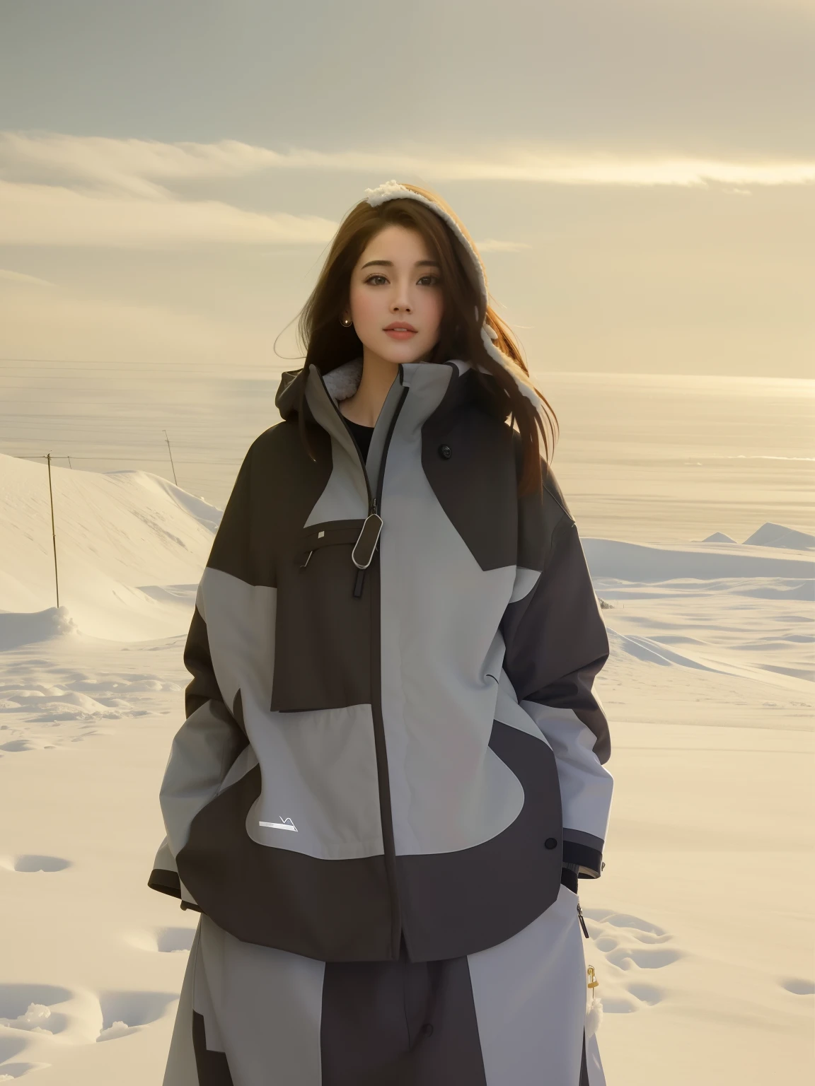 In the snowy scene,Snowy beauty