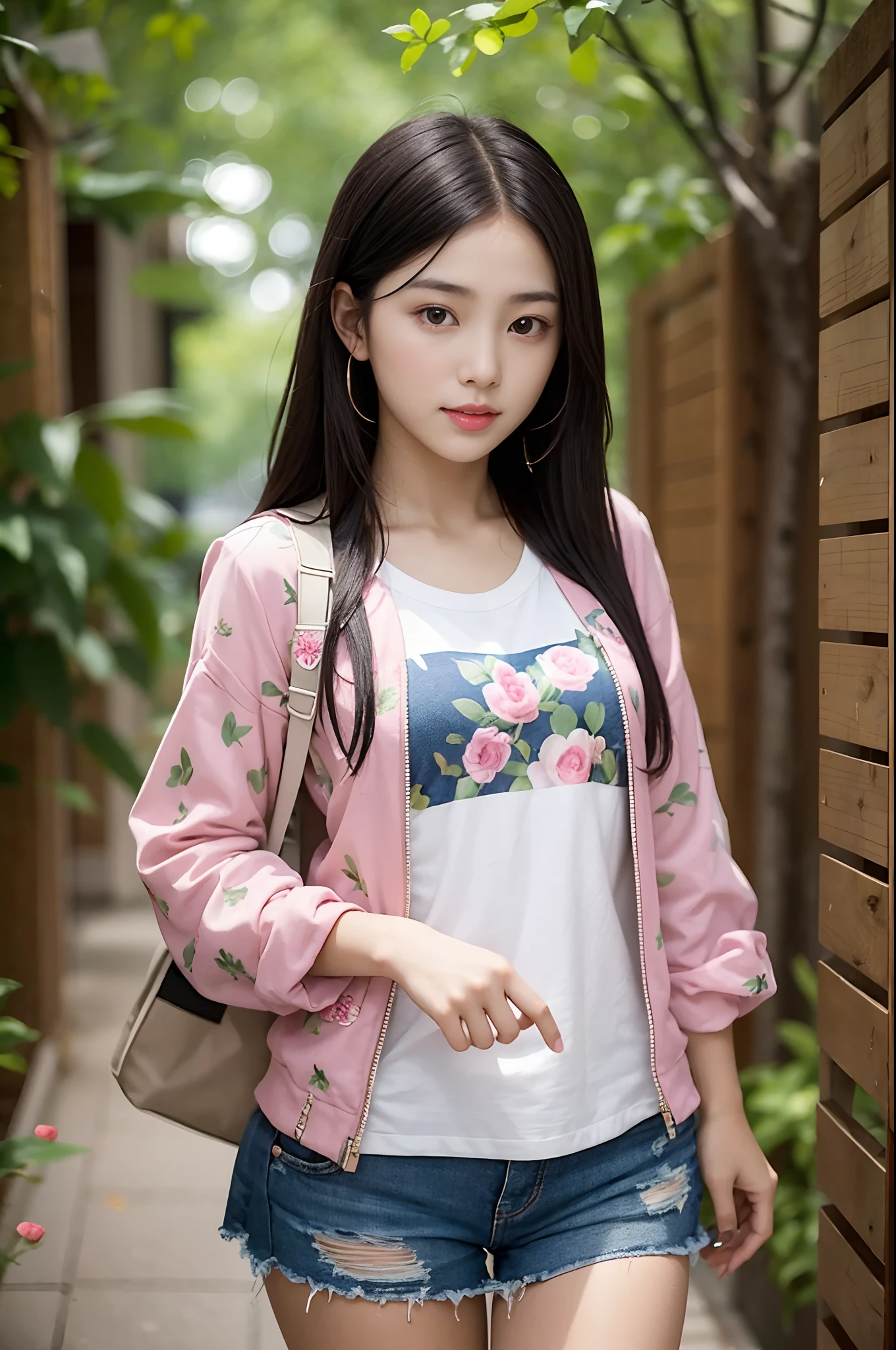 (a young beautiful girl with an Asian appearance)