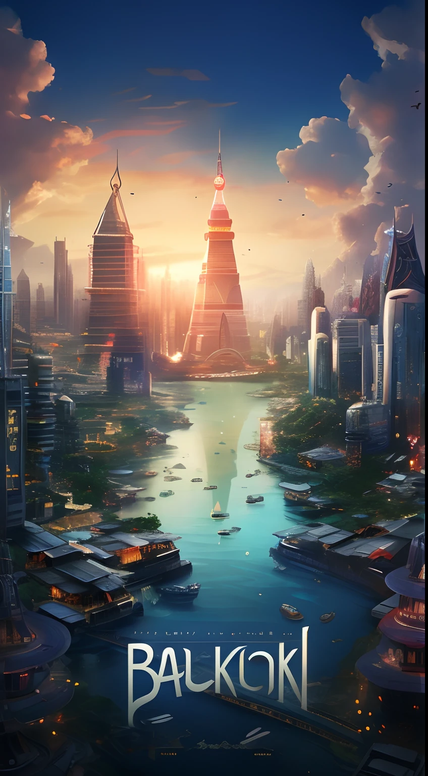Chinese landscape of a city with rivers and bridges, futuristic utopian metropolis, Beautiful city of the future, Stylized urban fantasy artwork, futuristic utopian city, in fantasy sci - fi city, 8 k matte painting, 8k matte painting, futuristic dystopian city, futuristic metropolis, futuristic urban background, Utopian city, Futuristic city back