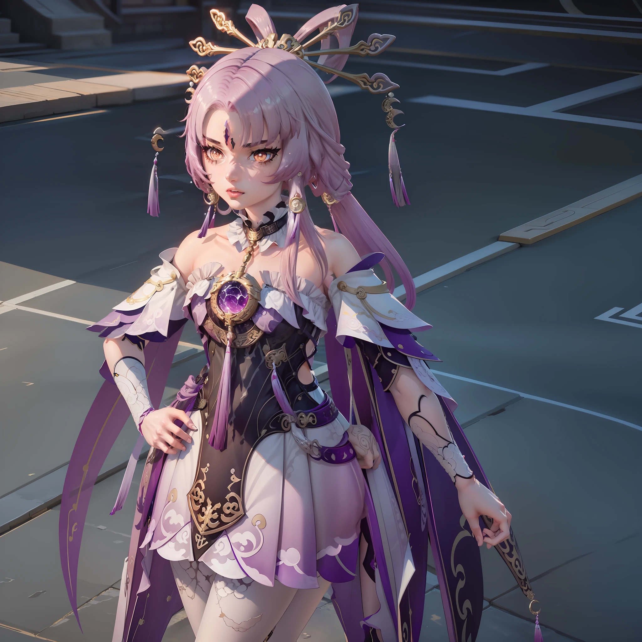 Mulher, super detalhado, estilo anime, estilo genshin impact, Fu Xuan, Star Rail