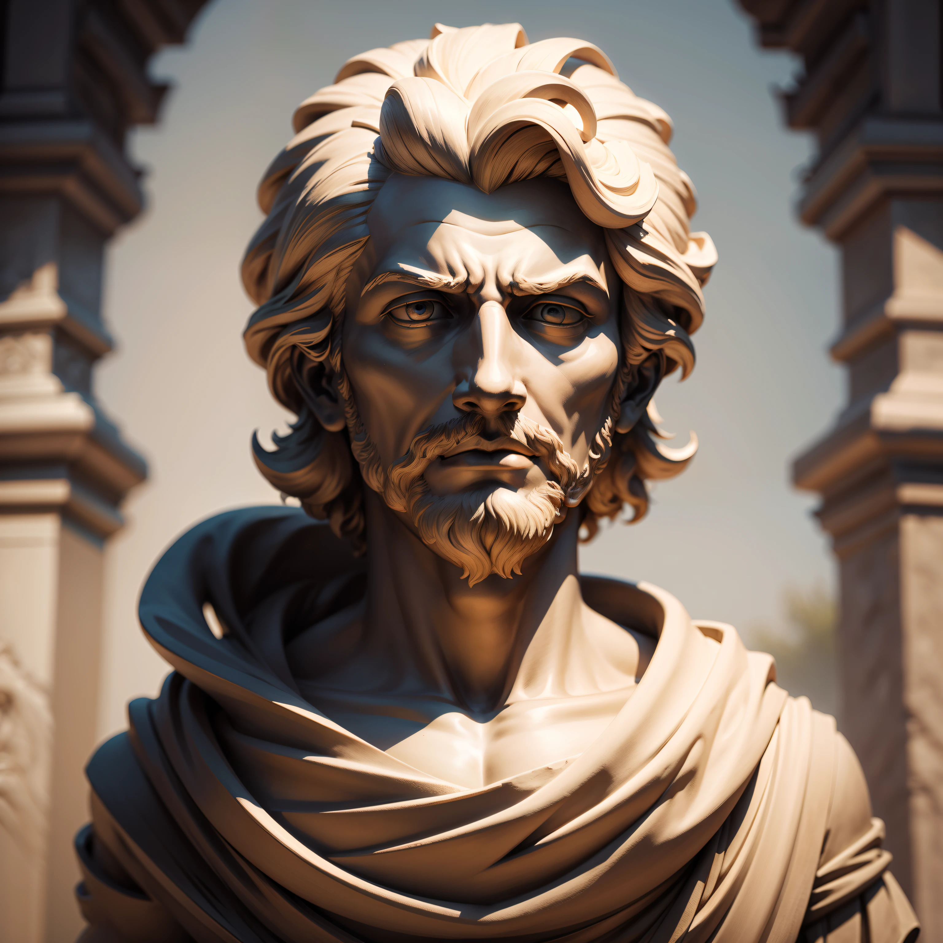 philosopher, stoic, 4k, estatua