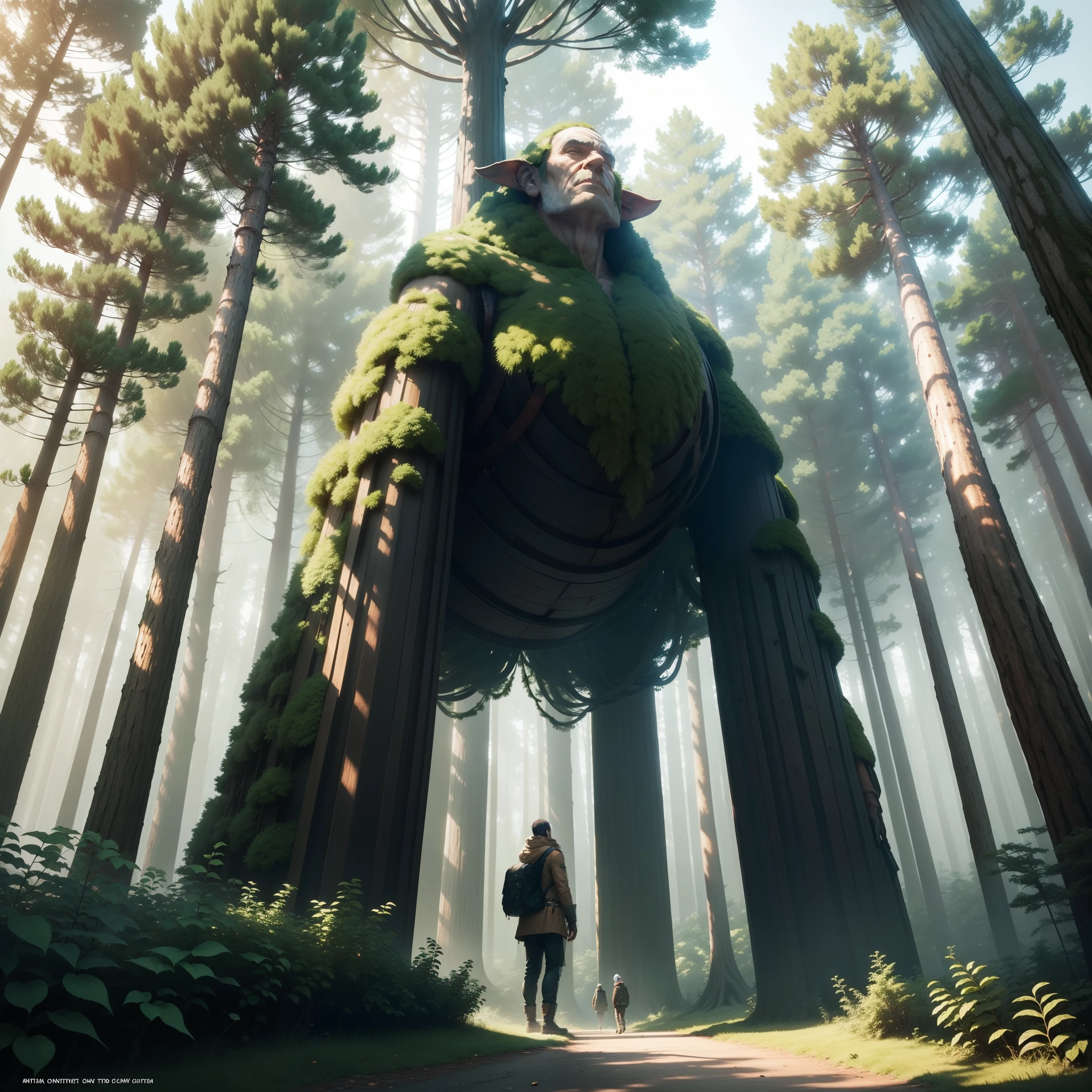 Up，ln the forest，giant things