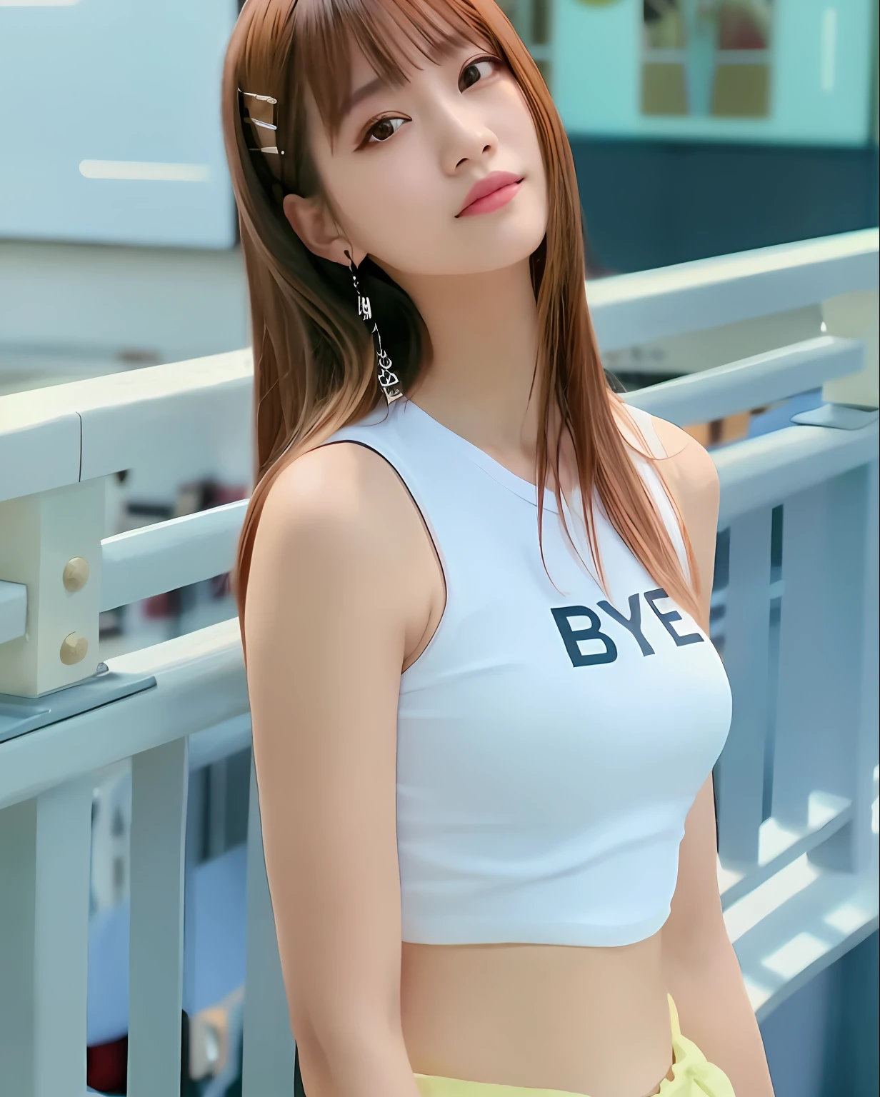 Close up portrait of woman in white shirt and yellow shorts, Gorgeous young Korean woman, Beautiful young Korean woman, Korean Girl, beautiful Korean women, Young Pretty Gravure Idol, tzuyu from twice, jaeyeon nam, Young Asian Girl, korean female fashion model, Jinyoung Shin, Young skinny gravure idol, Choi Hong Hwa,huge tit