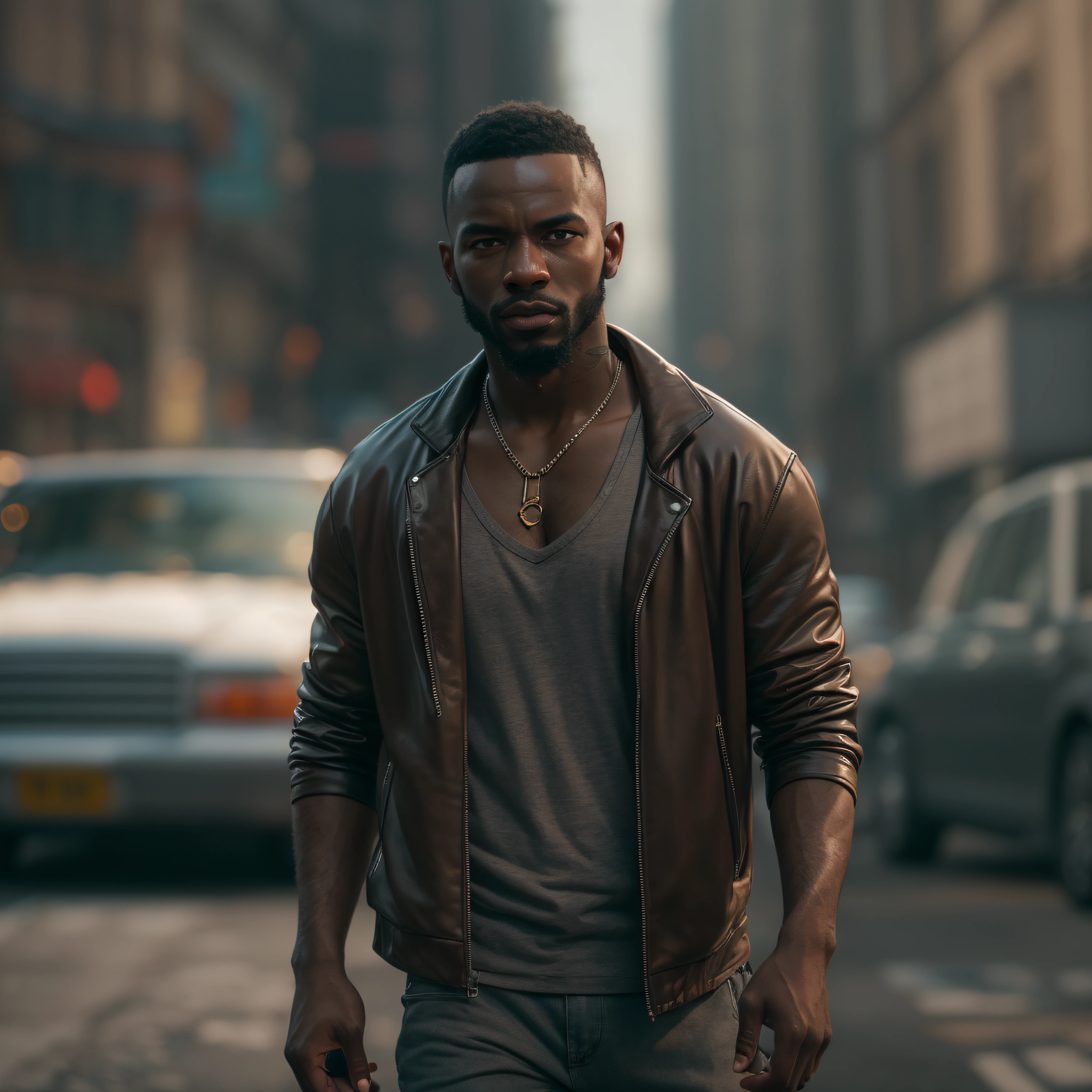 realistic style, masterpiece, best quality, 8k, artstation, sharp focus, ultrarealistic, high details, raw photo of
blackskinned man as street thug