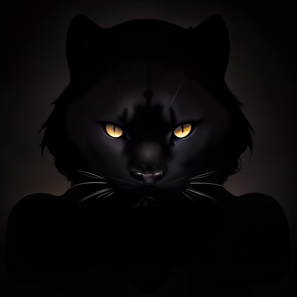 black background, panther silhouette, strong eyes