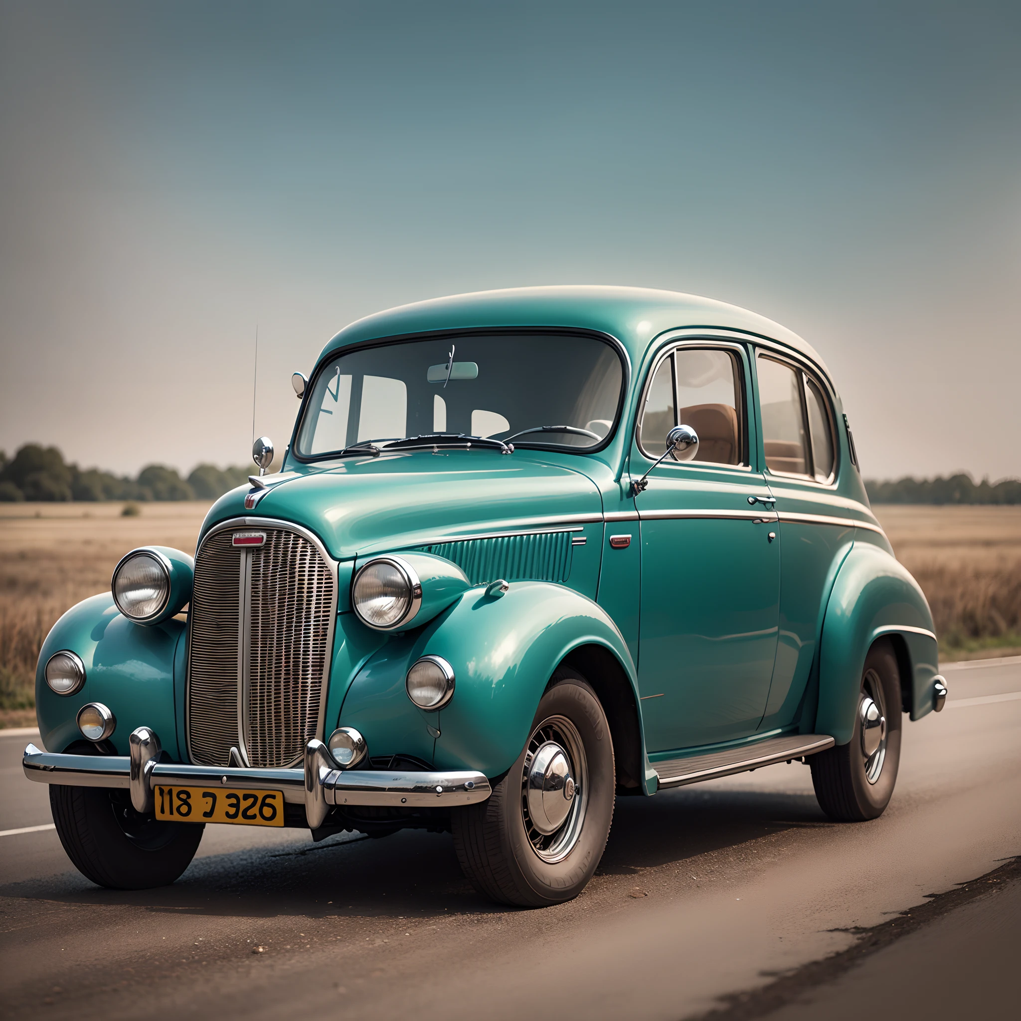 classic car, isolated on a white background Cartoon, --auto --s2