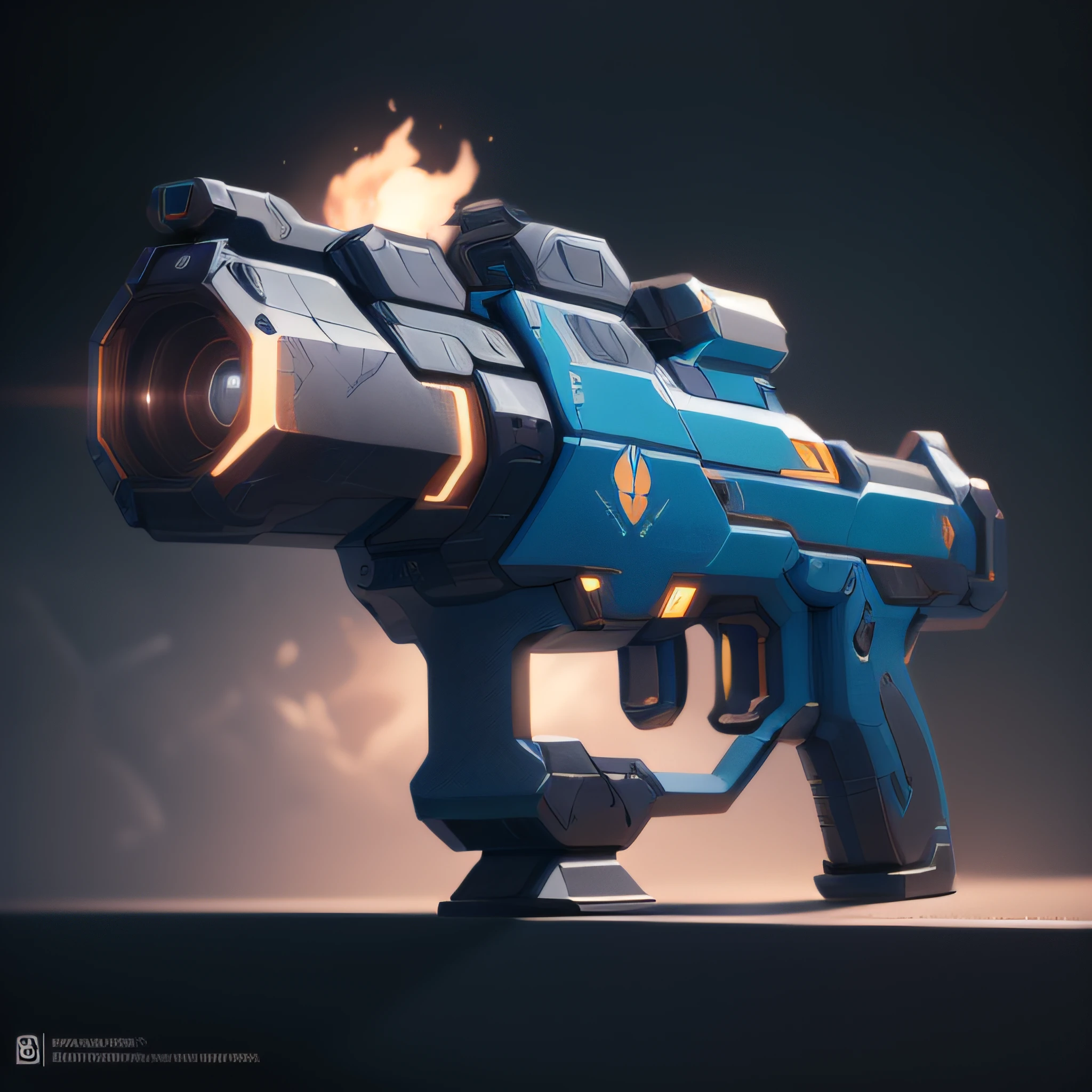 Blue Sci-fi gun,Hand grenade,(masterpiece, top quality, best quality, official art, beautiful and aesthetic:1.2),(8k, best quality, masterpiece:1.2)