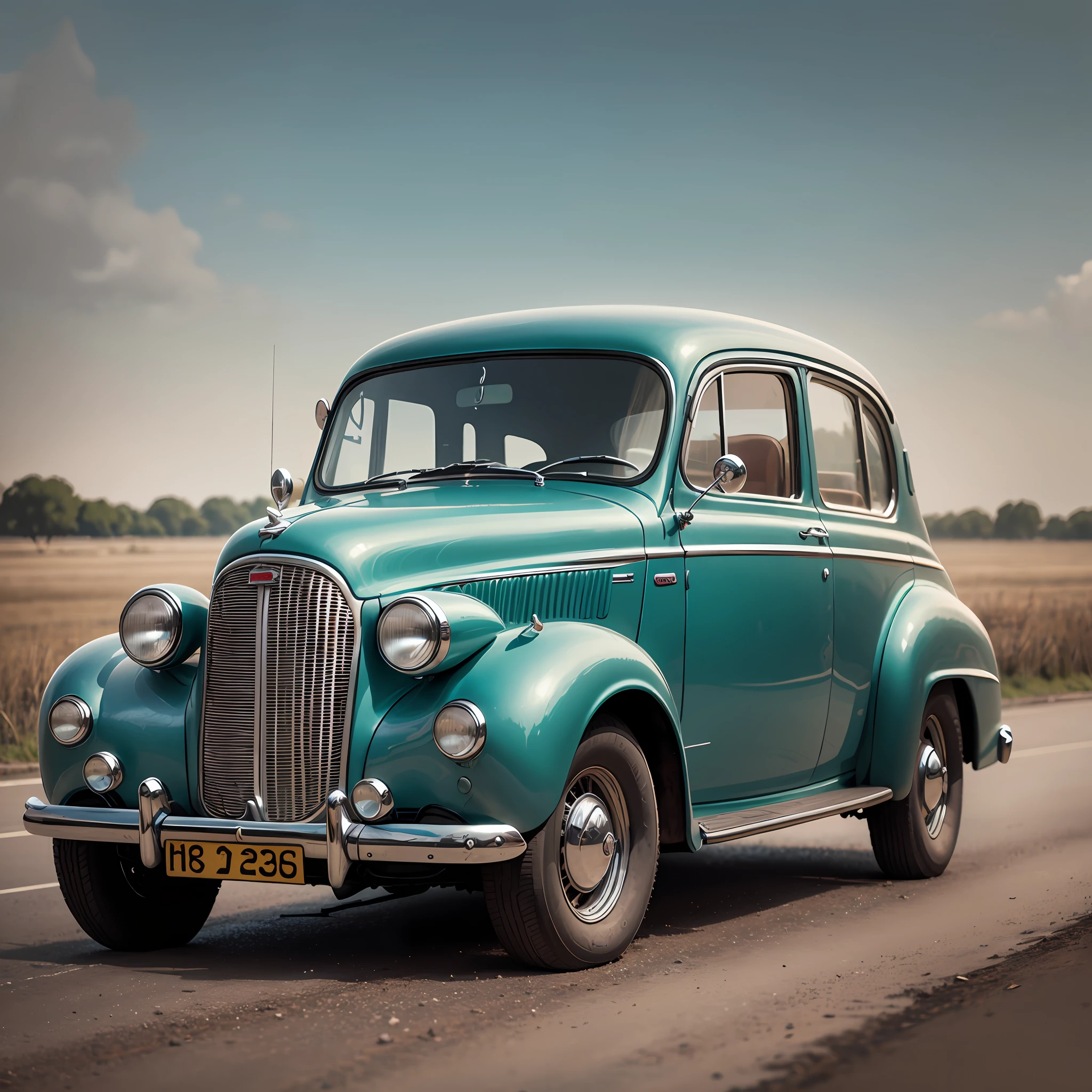 classic car, isolated on a white background Cartoon, --auto --s2