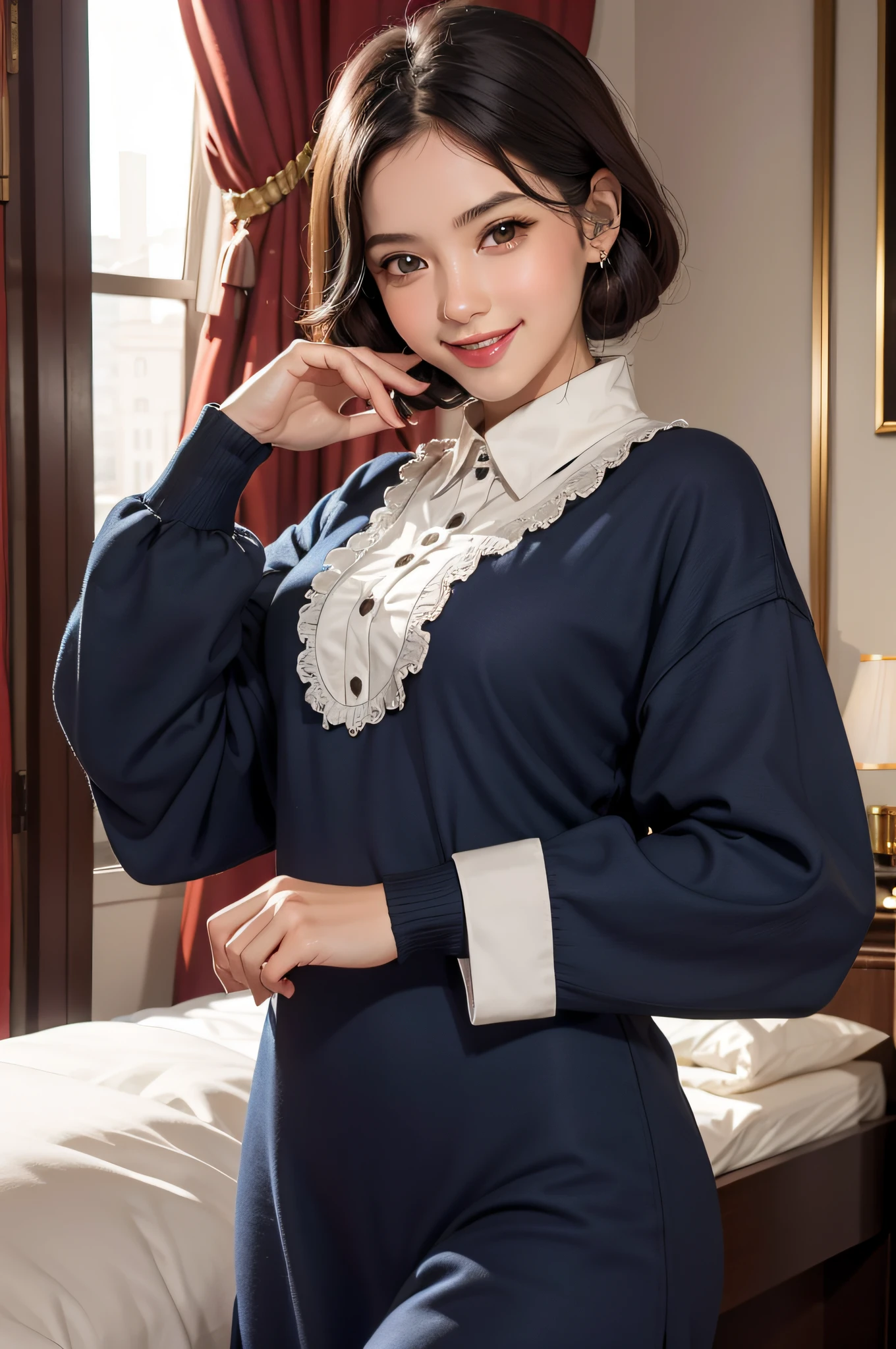 lovely smile, Hotel Staff, 20s to 30s,For long-sleeved clothing