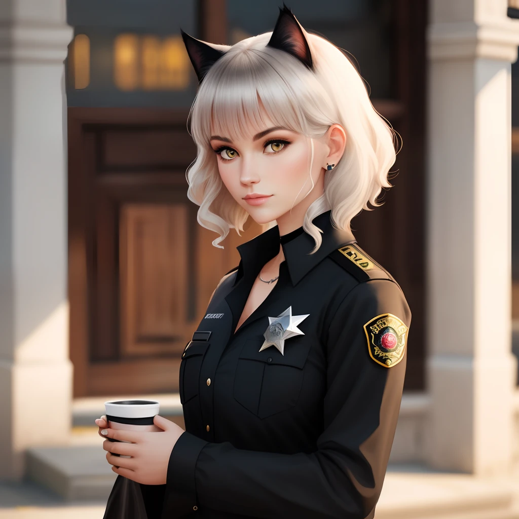 Female black cat sheriff