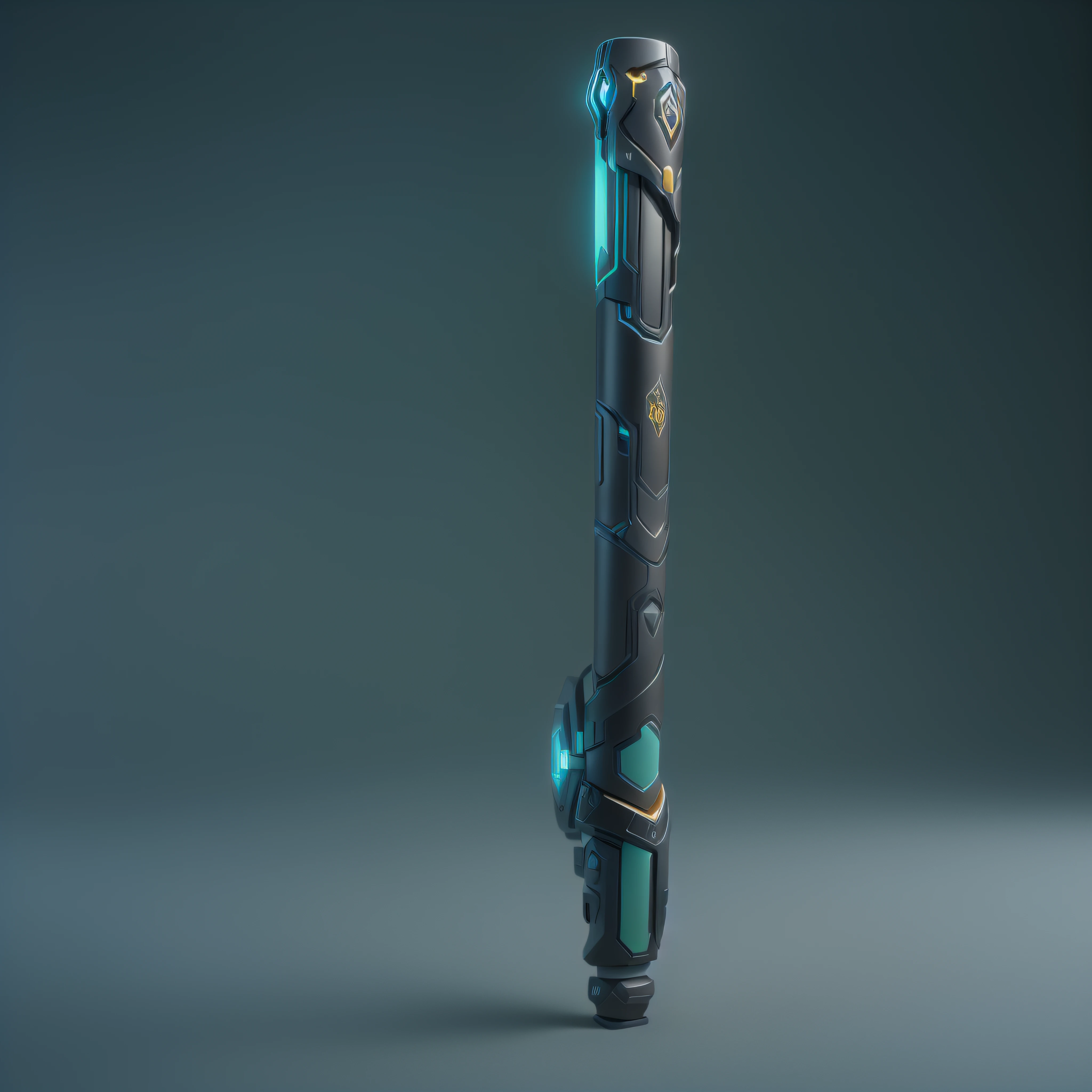 green Sci-fi bo staff,(masterpiece, top quality, best quality, official art, aesthetic:1.2),(8k, best quality, masterpiece:1.2)