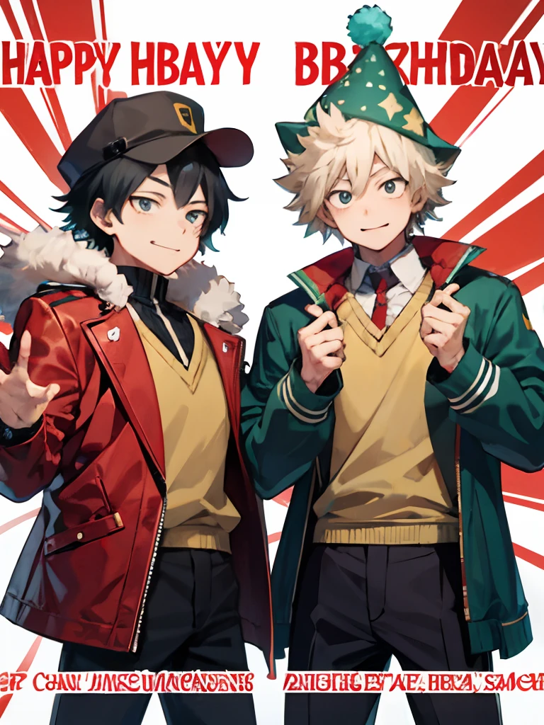charcters, Feliz,celebration, amigos, manga, manga cover style, Estilo de salto, My Hero Academia, birthday hat, Partido tem