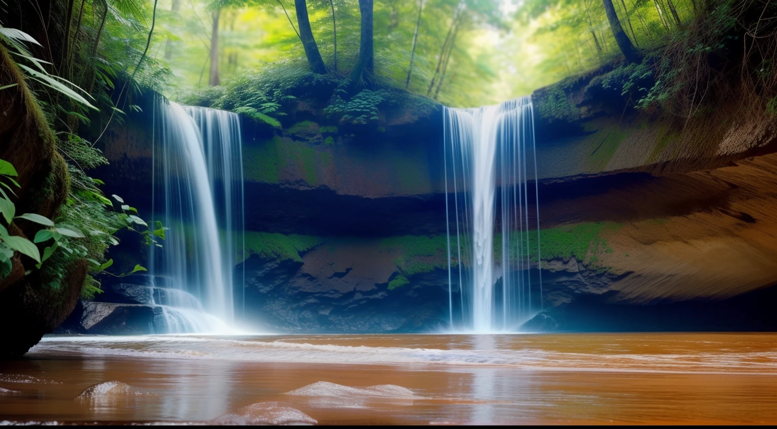 Imagem de um mundo digitalizado contrastando com a beleza natural da natureza.