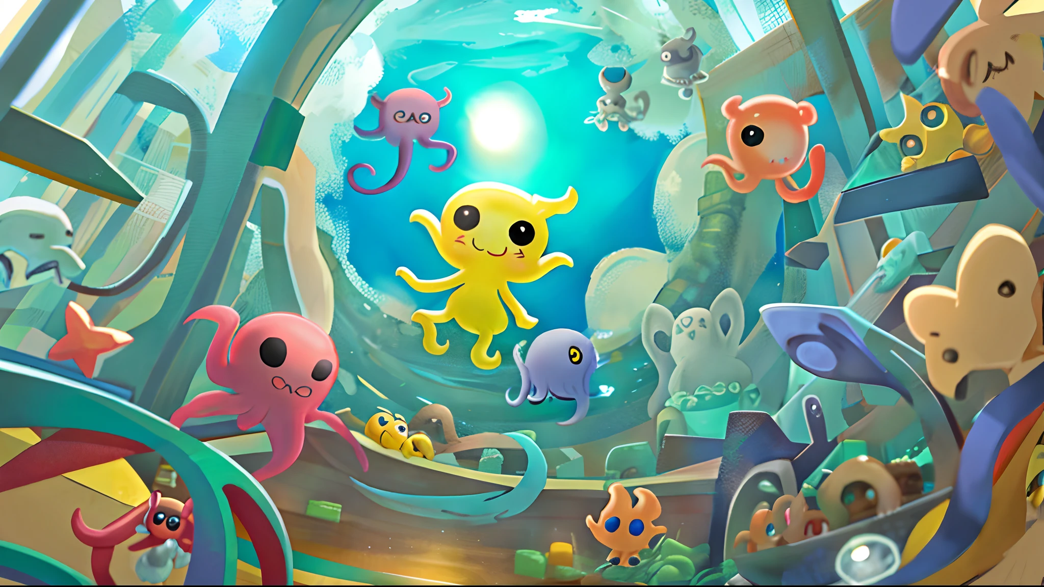an octopus,adolable,Used to make avatars