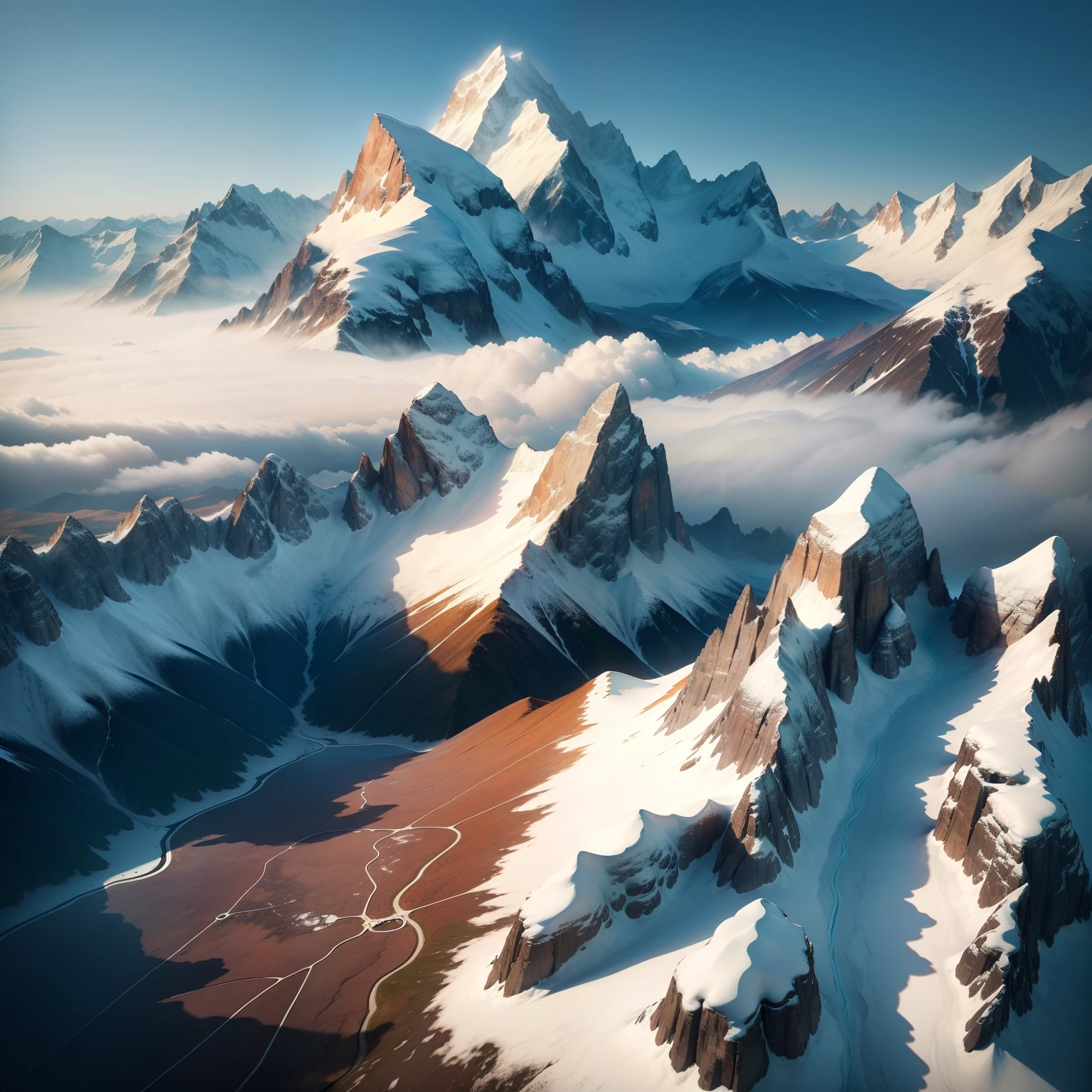 mont、alps、ren、Beautiful mountains、The view is amazing.、Colored leaves、top-quality、​masterpiece、超A high resolution、great outdoors、mountaineering