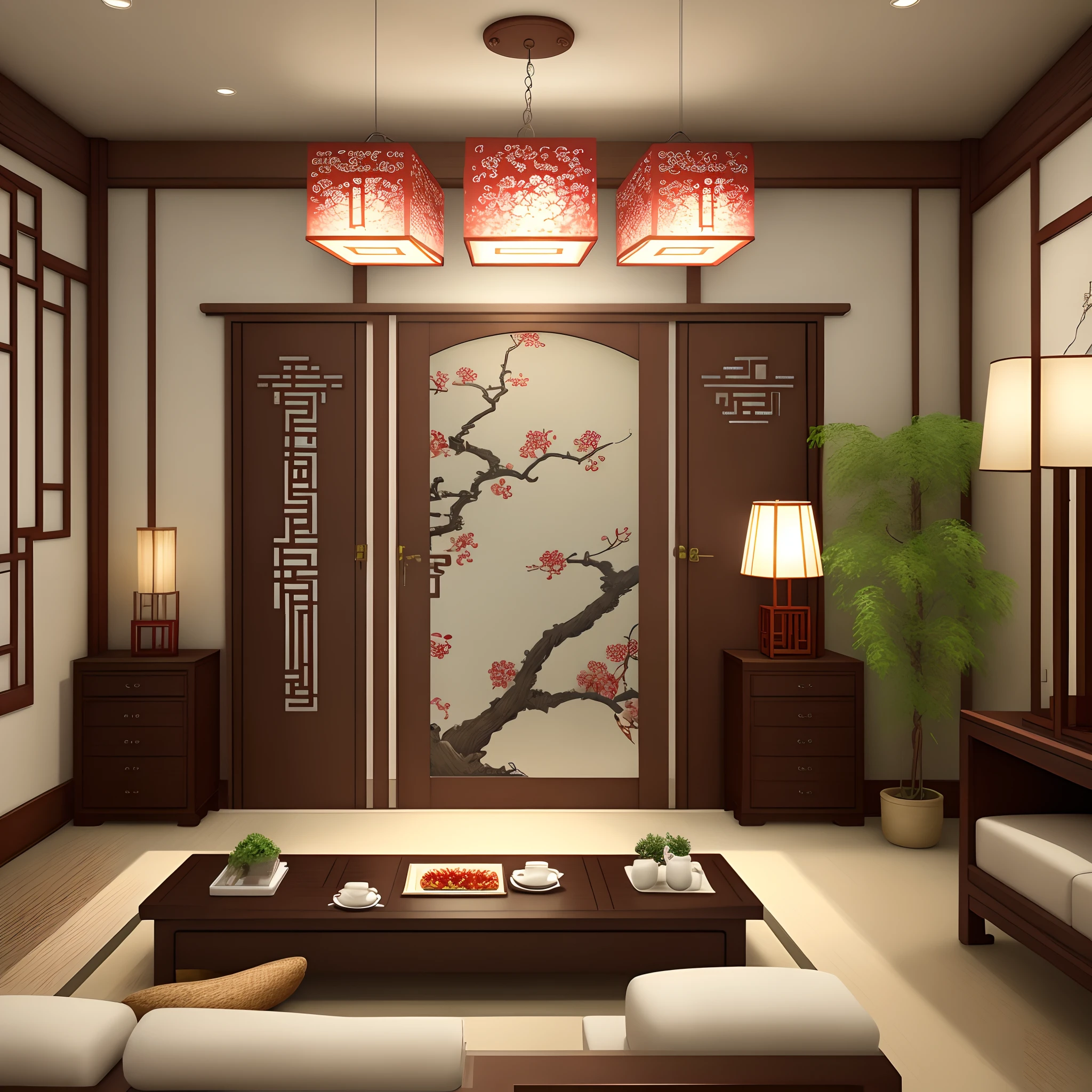 Home decoration interior decoration new Chinese style