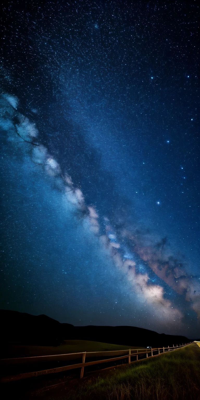 Starry sky, dark sky, twinkling stars, boundless universe, blue sky