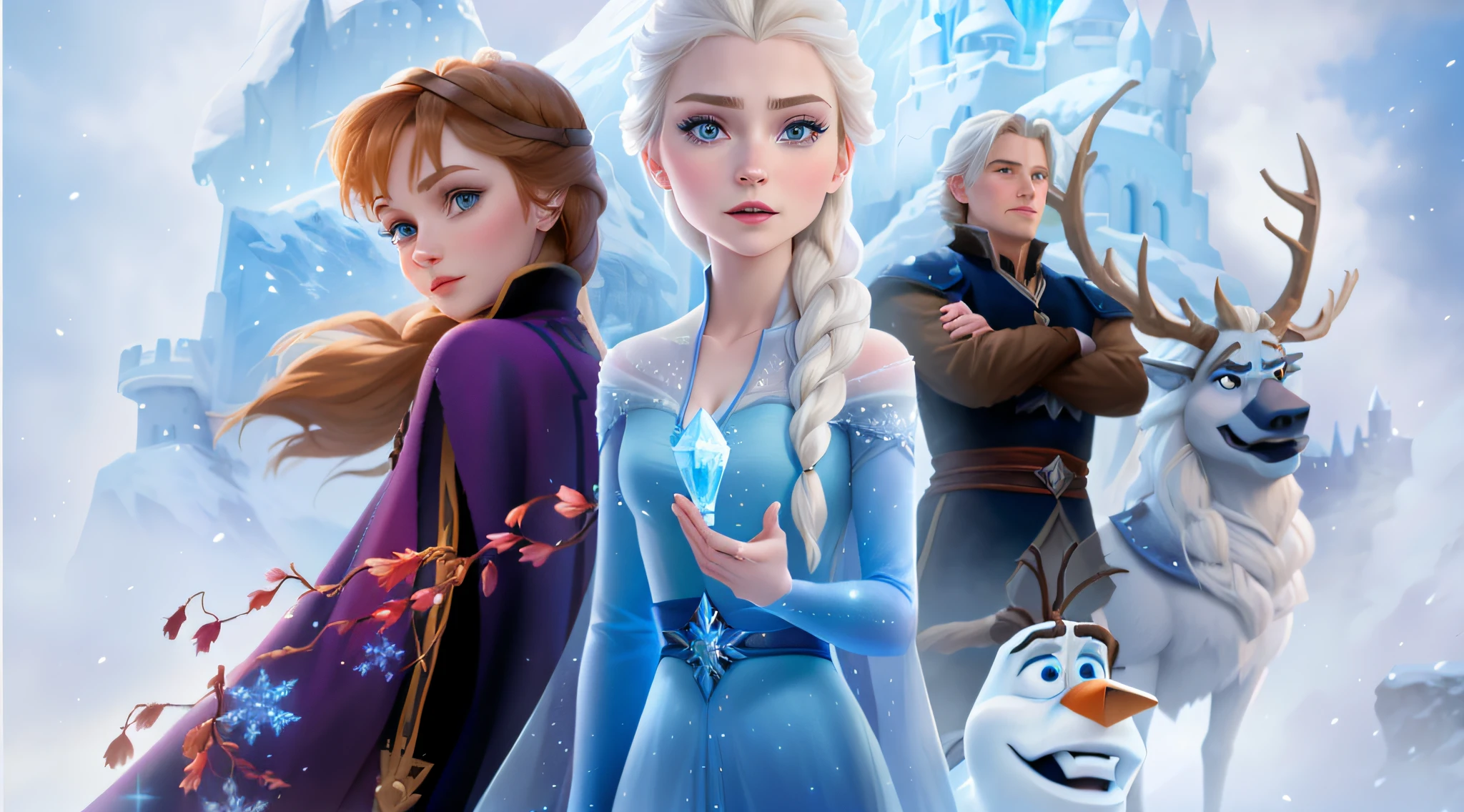 Ice Princess standing in front of the frozen castle, frozen ii klaus film, frozen ii movie still, frozen klaus film, Frozen, Animated Movies, Elsa, Animated Movies, elsa frozen, children's animated films, disney movie, Animated Movies, emma watson as the queen of ice, frozen time, Avatar image,