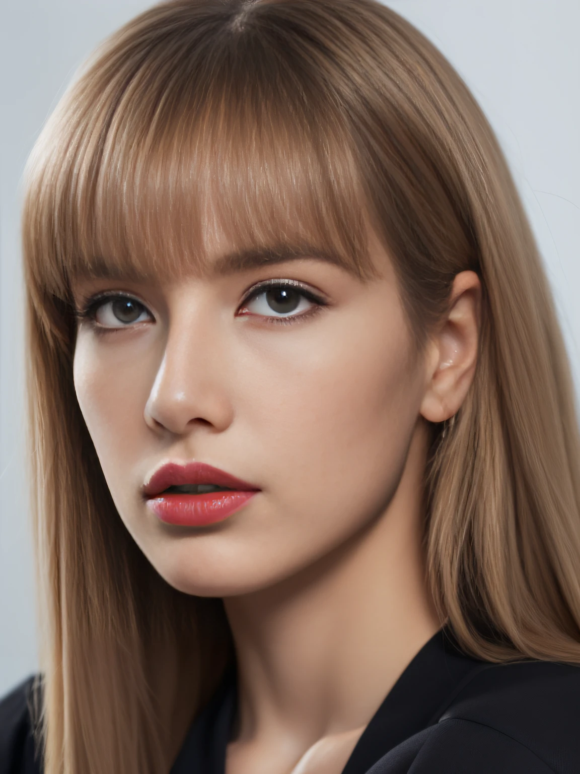 (8k, 4k, best quality, Altas, ultra high-resolution:1.1), (master part, Realistic, photo-realistic:1.1), 1girl, rosto, Close-up, Caudas duplas, blonde hair, olhos negros, red lips, (Looking in Audience: 2), Vestindo um uniforme de futebol da moda, cintura nua, football shorts, cabelos ridiculamente longos, long eyelashes, sombra, Rosto pequeno, olhos grandes, bareshoulders, alto contraste,