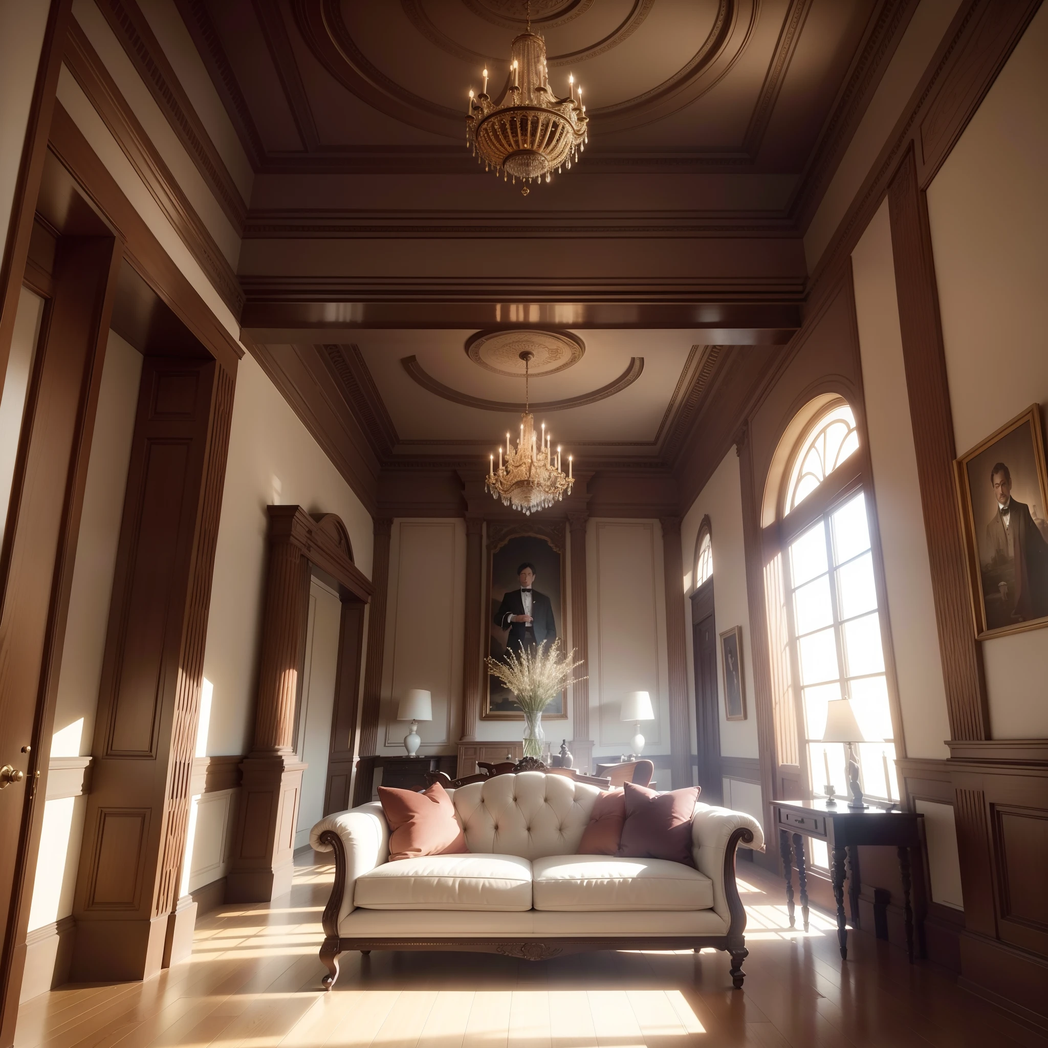 Tema e Estilo: The design of the image should highlight both the impressive architectural details and the cozy atmosphere that the furniture provides. Be inspired by the harmonious fusion between the splendor of the mansion and the welcoming appeal of the chosen furniture.
Detalhes Minuciosos: Pay special attention to the minute details of the mansion and furniture, From the imposing architecture to the texture of the tapestries and the elegant choice of furniture.
8K分辨率: The image should be created in an impressive 8K resolution, ensuring the clarity and richness of detail needed to immerse the viewer in the scene.