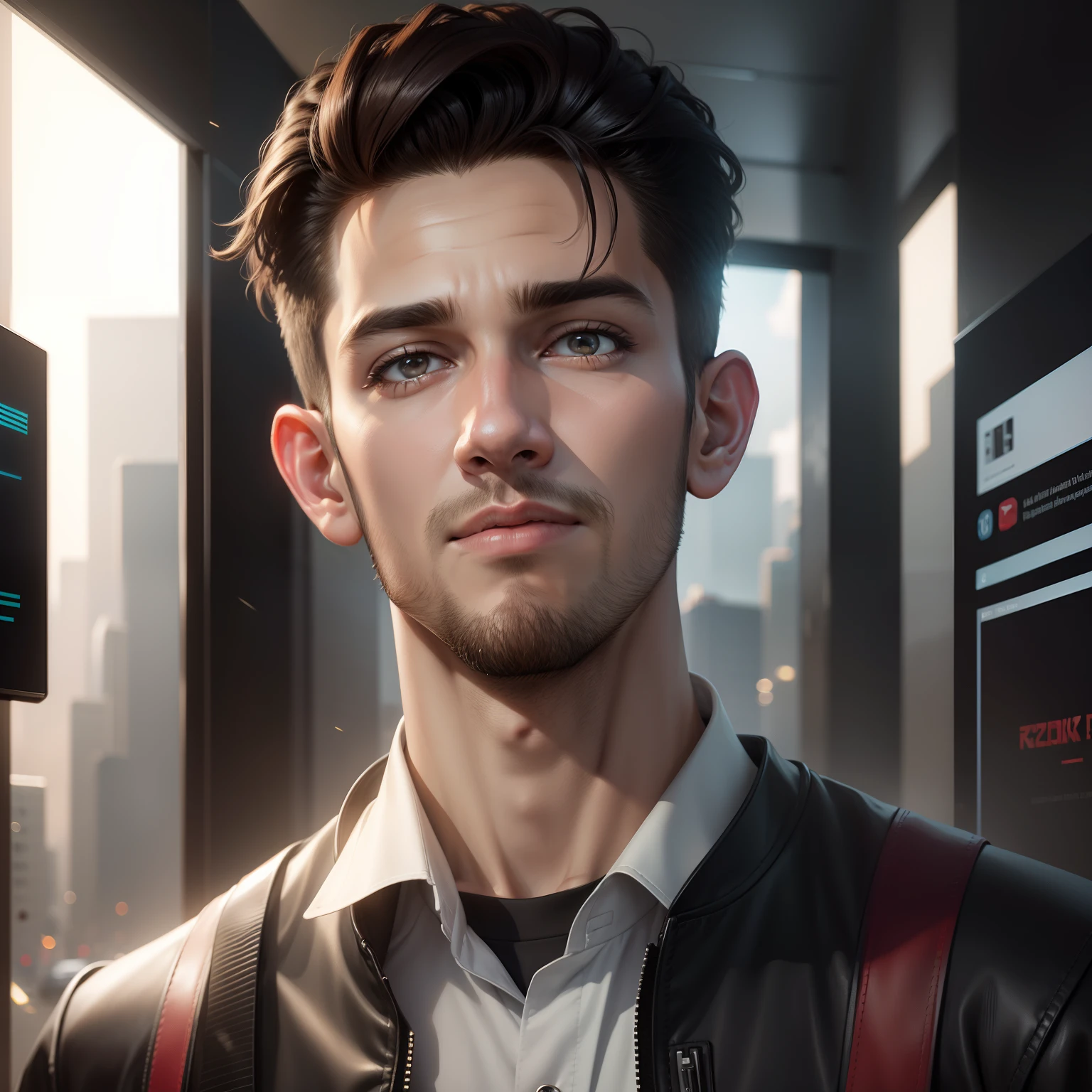 Change background, cyber prank, handsome boy,realistic face,8k,Ultra realistic