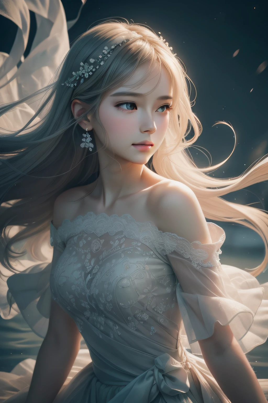 extremely delicate face,soft clean focus, Realistic lighting and shading, (an extremely delicate and beautiful art)1.3, Elegant, (Pastel colors)1.2,