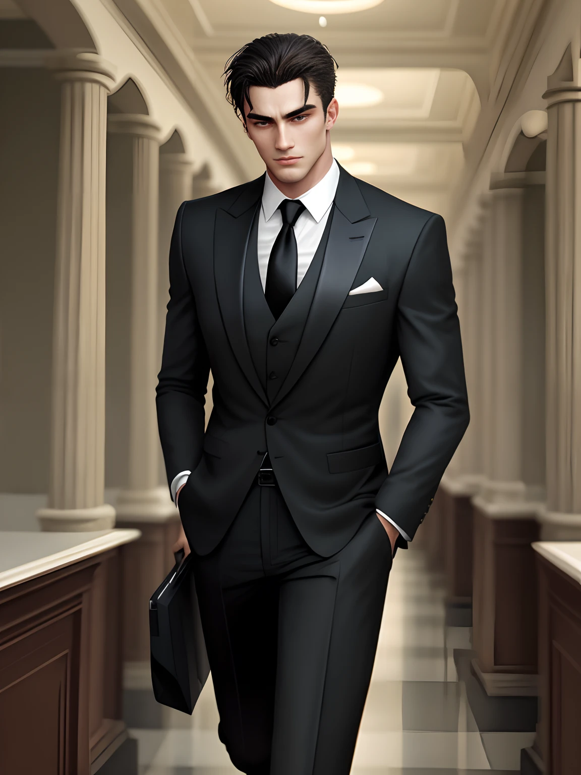 Abstinence, frigidity，strong，Men in formal wear