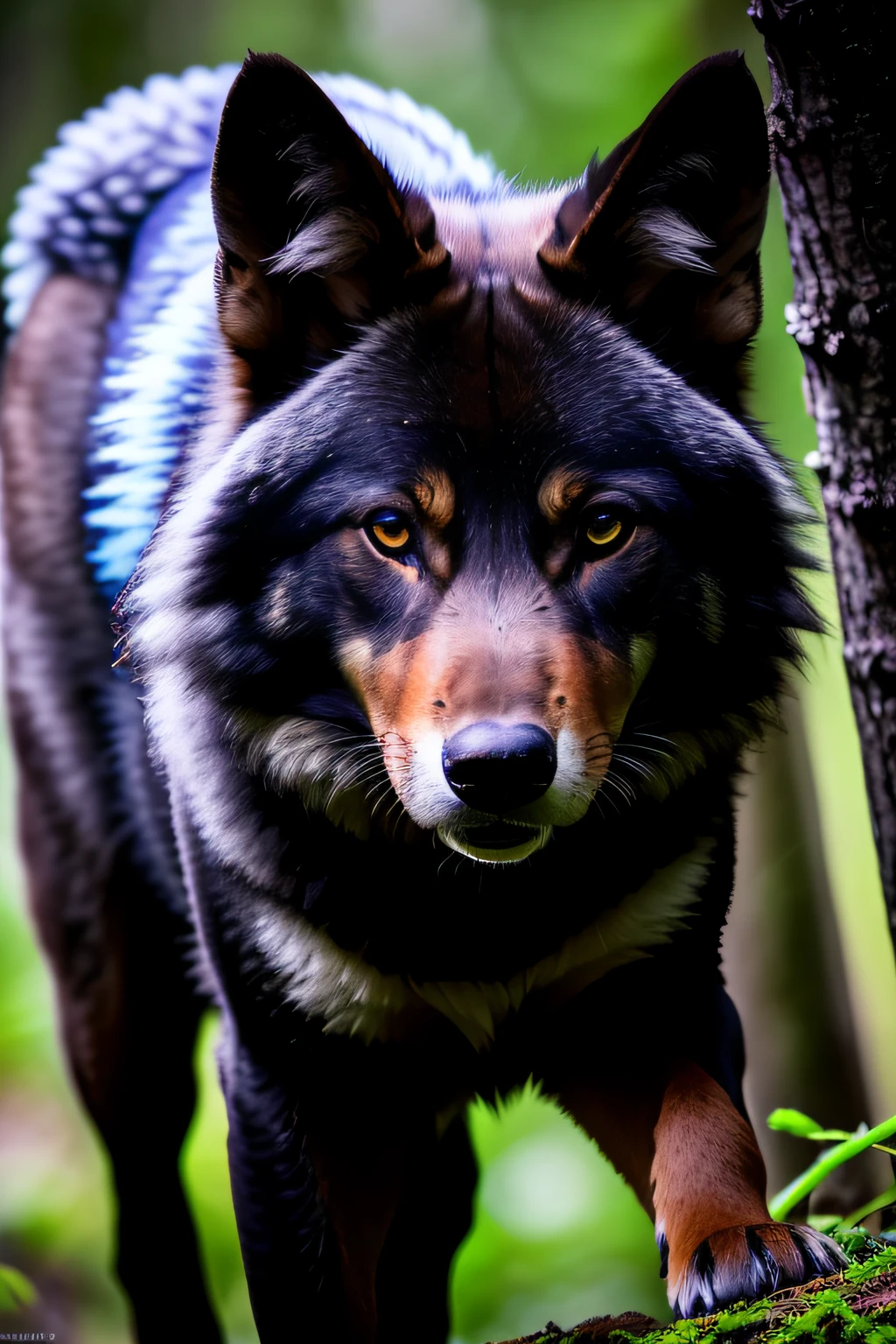 foto de lobo, lobo bonito, cabelo preso para cima, deitada na cama (corpo inteiro: 1,3), figura sexy, (peitos grandes: 1,3), (lingerie sexy apertada), (obra-prima) (melhor qualidade) (detalhado) (8k) ( HDR10+) (papel de parede) (cinematic lighthing) (foco nítido) (intrincado) Blue-eyed black wolf, veroz, hunting, dangerous forest, (detailed high resolution image), 1 angry, fearless wolf. MeinaUnreal,  (melhor qualidade), (detalhado) fotografado em uma Canon EOS R5, Lente de 50mm, F/2.8, HDR, (8k) (papel de parede) (cinematic lighthing) (lighting dramatic) (foco nítido) (intrincado), Foto RAW, foto RAW, foto de gigachad, posing for the camera, jeans preto, Arms behind, 8k uhd, dslr, alta qualidade, grain of film, Fujifilm XT3, extremamente detalhada, fotorrealista, realista, incrivelmente absurdo,