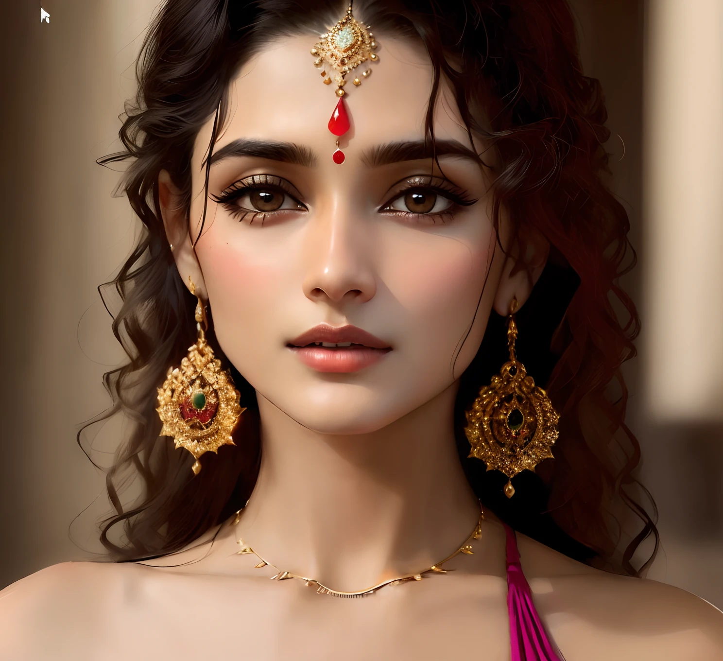 replace face with top indian actress with neck jewellery