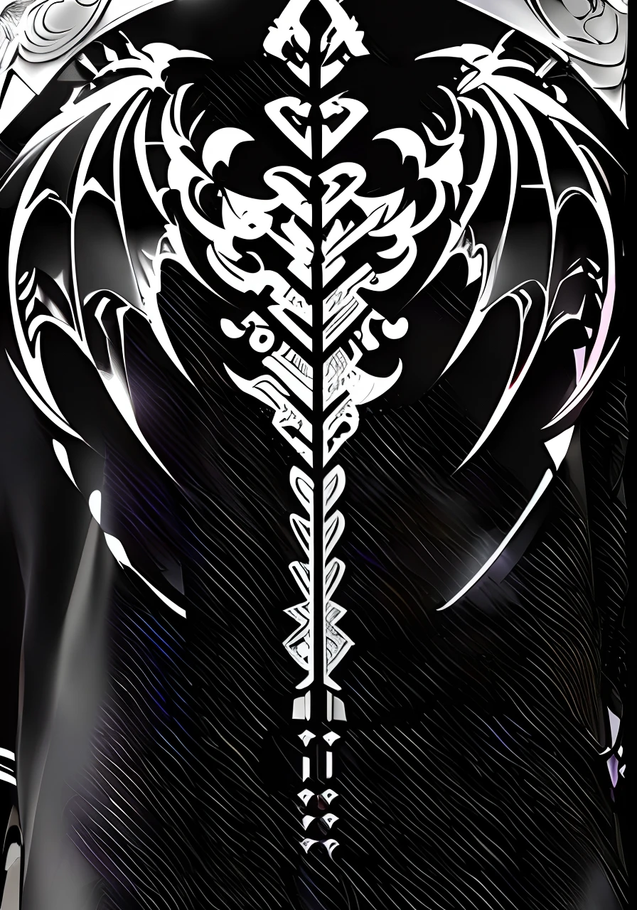 techwear outfits!! Intricate, biomechanical garment, high detail clothing, symmetrical dragon wings, bladed wings lace wear, biomechanical pattern, Heavy metal T-shirt design, symmetrical details, Intricate details. frontage, Complex clothing, shirt design, detailed outfits, design for tshirt