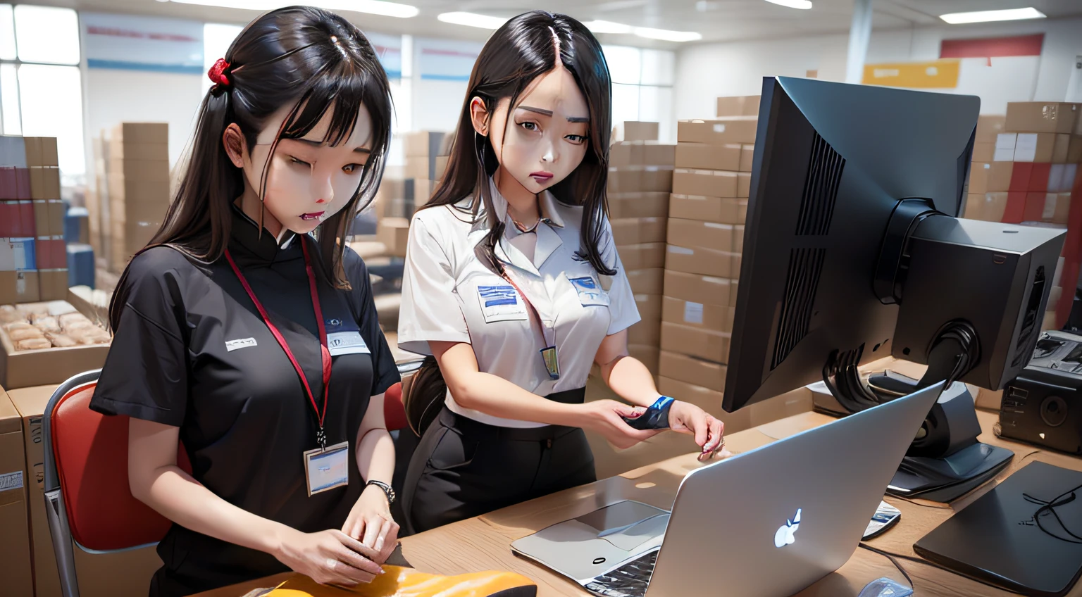 Chat GPT streamlines sales of Chinese imports、Image of streamlining work with AI、