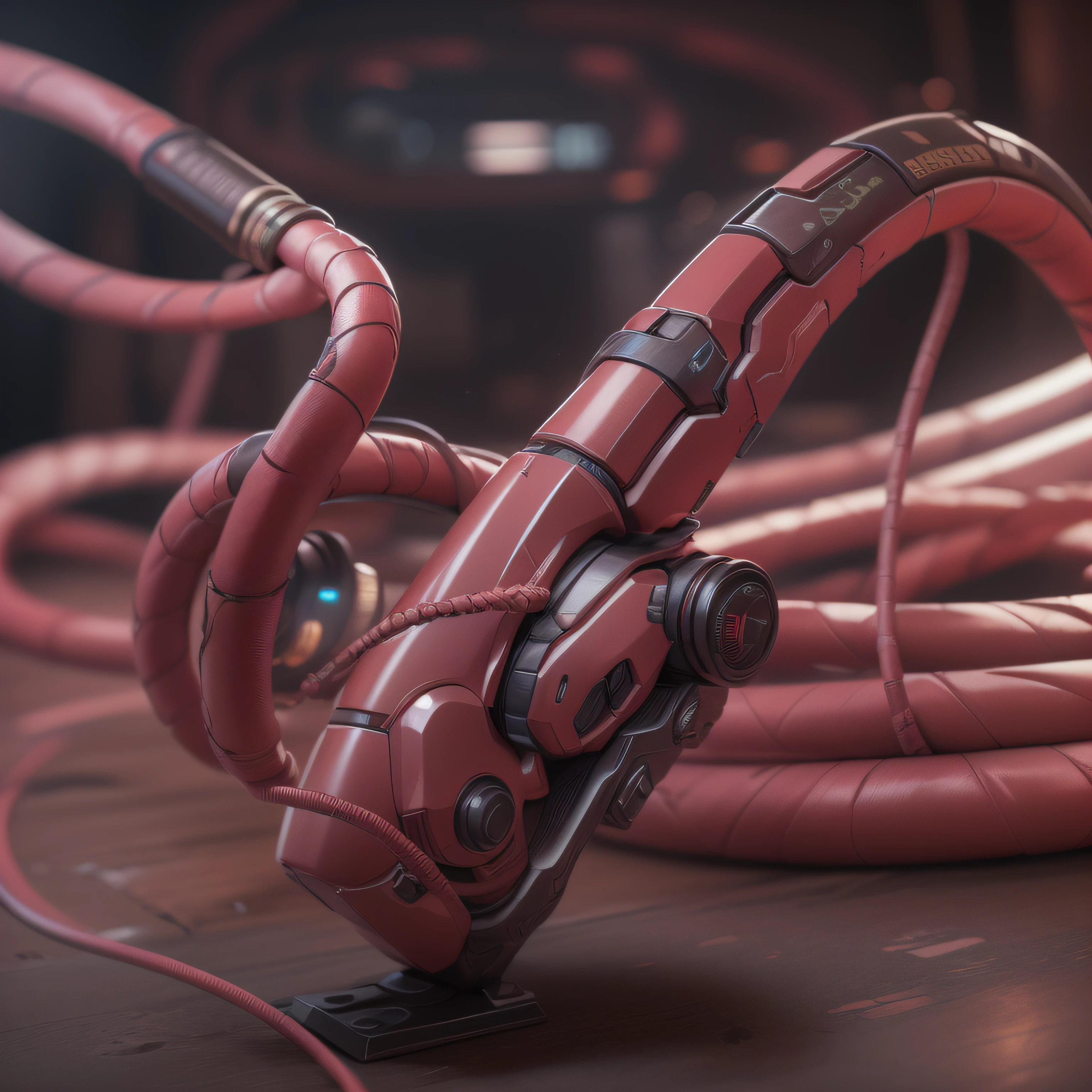 Pink Sci-fi BullWhip, (masterpiece, top quality, best quality, official art, aesthetic:1.2),(8k, best quality, masterpiece:1.2)