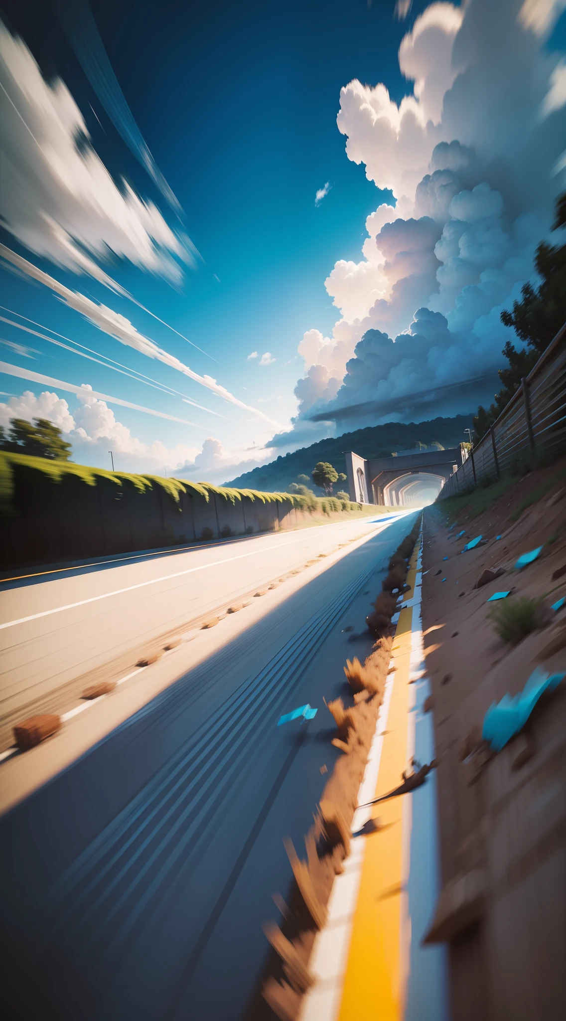 heaven, limpo, Azul claro, dia, movimento, Bukeh Blur