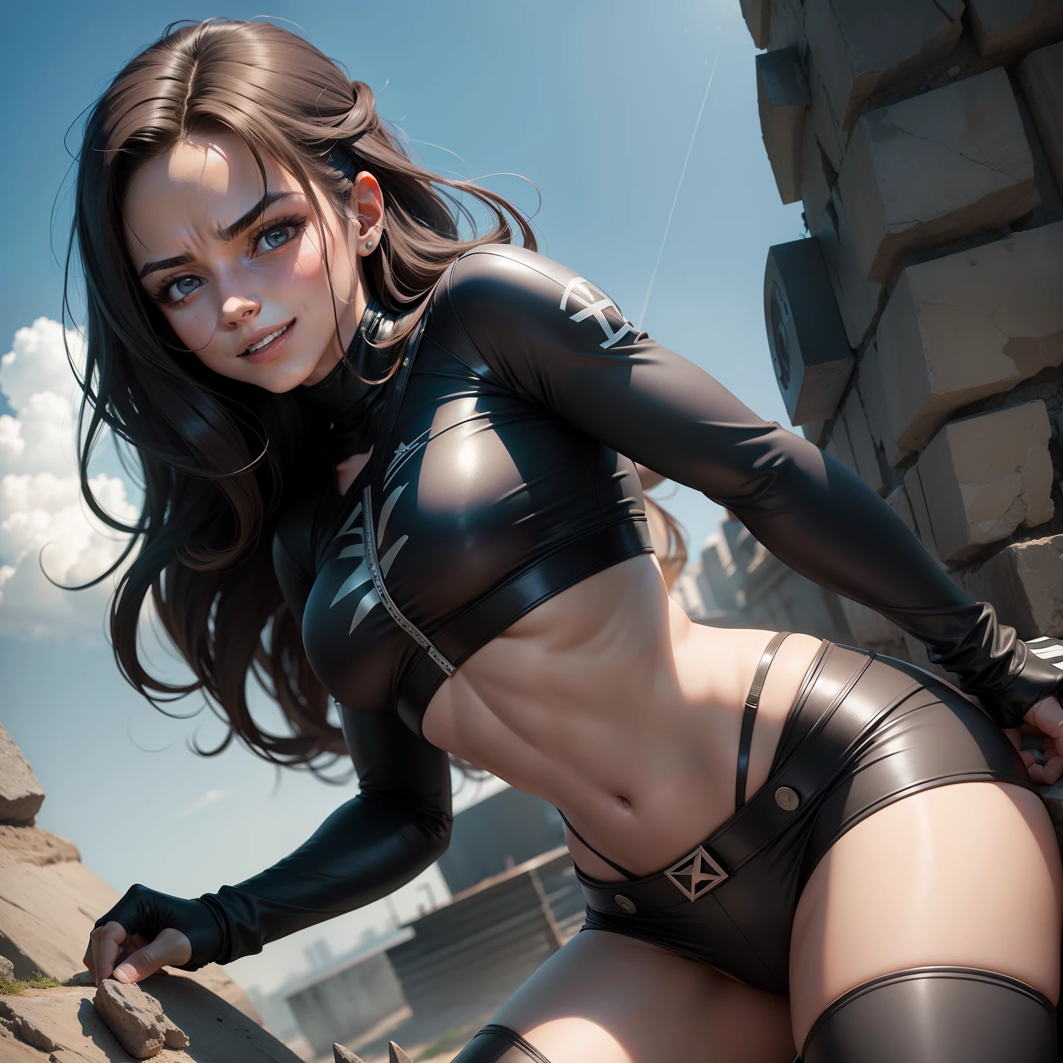 obra-prima, melhor qualidade, X-23, Laura, Musculosa, colante, decote, x-men, corpo escultural, olhar sensual, sorriso